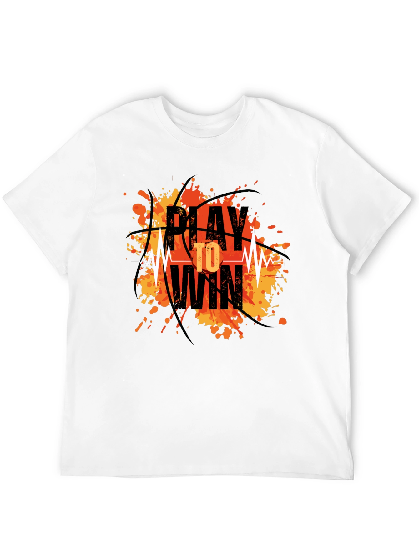 Play to Win Graphic T-Shirt - Basketball Design