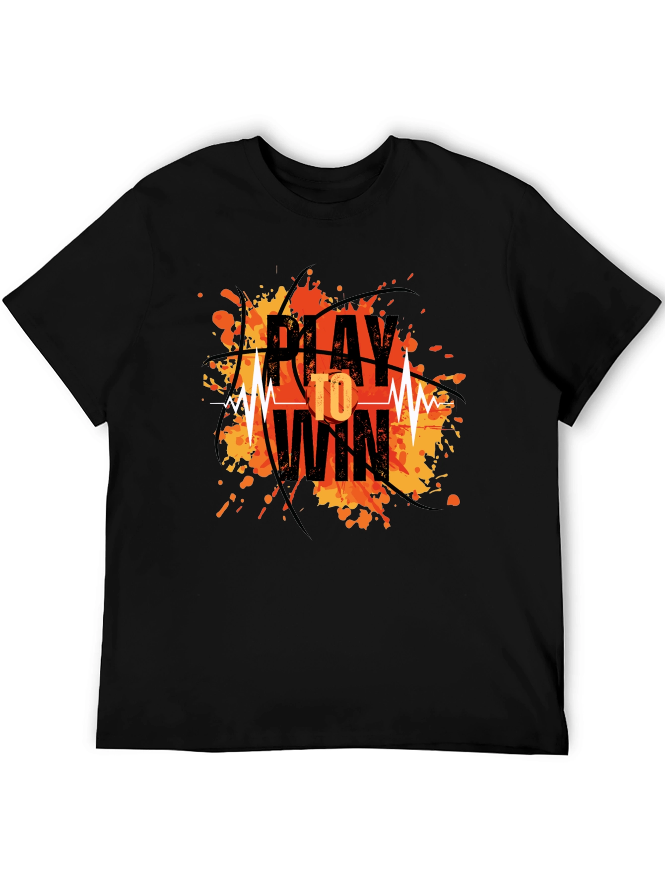 Play to Win Graphic T-Shirt - Basketball Design