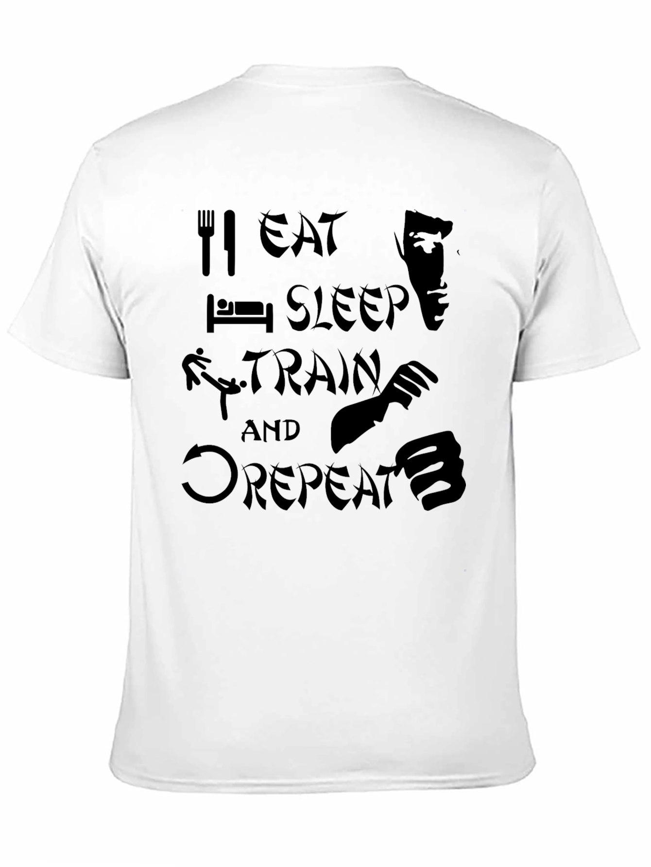 Eat Sleep Train Repeat Martial Arts T-Shirt