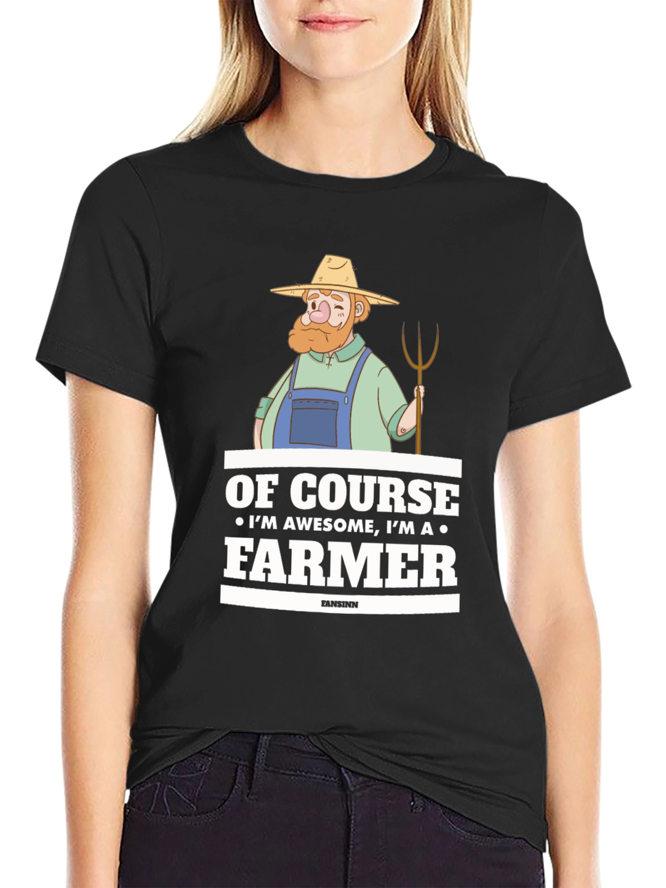 Awesome Farmer Graphic T-Shirt - Of Course Im Awesome