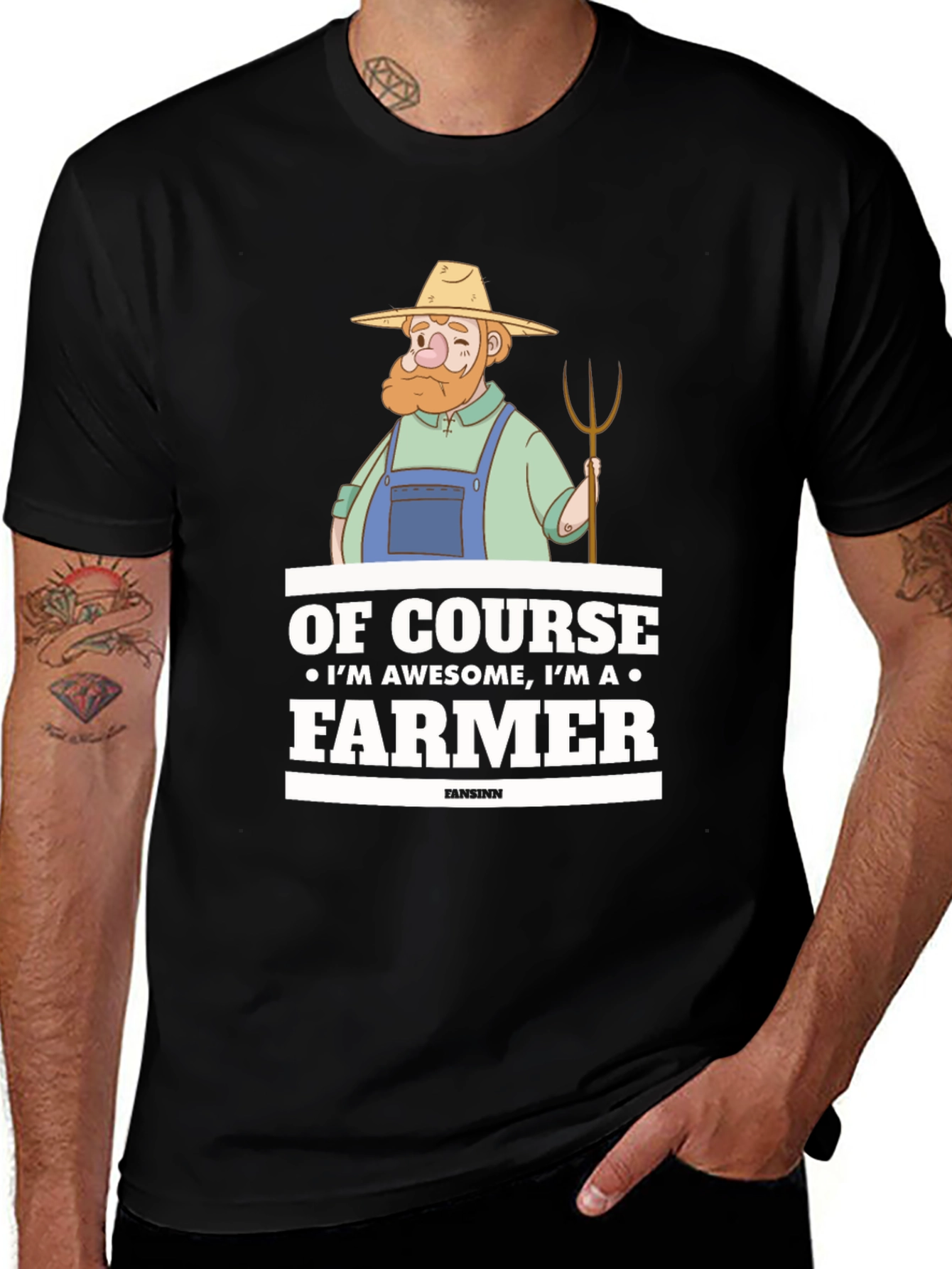 Awesome Farmer Graphic T-Shirt - Of Course Im Awesome