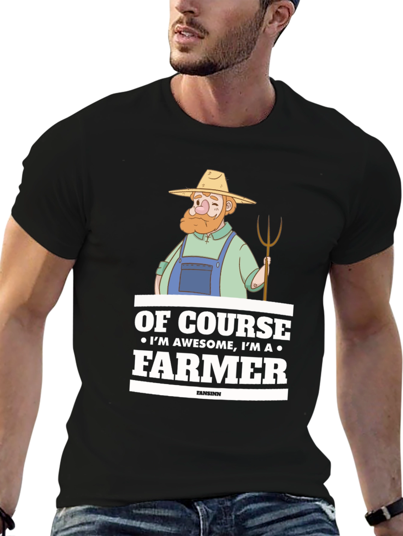 Awesome Farmer Graphic T-Shirt - Of Course Im Awesome