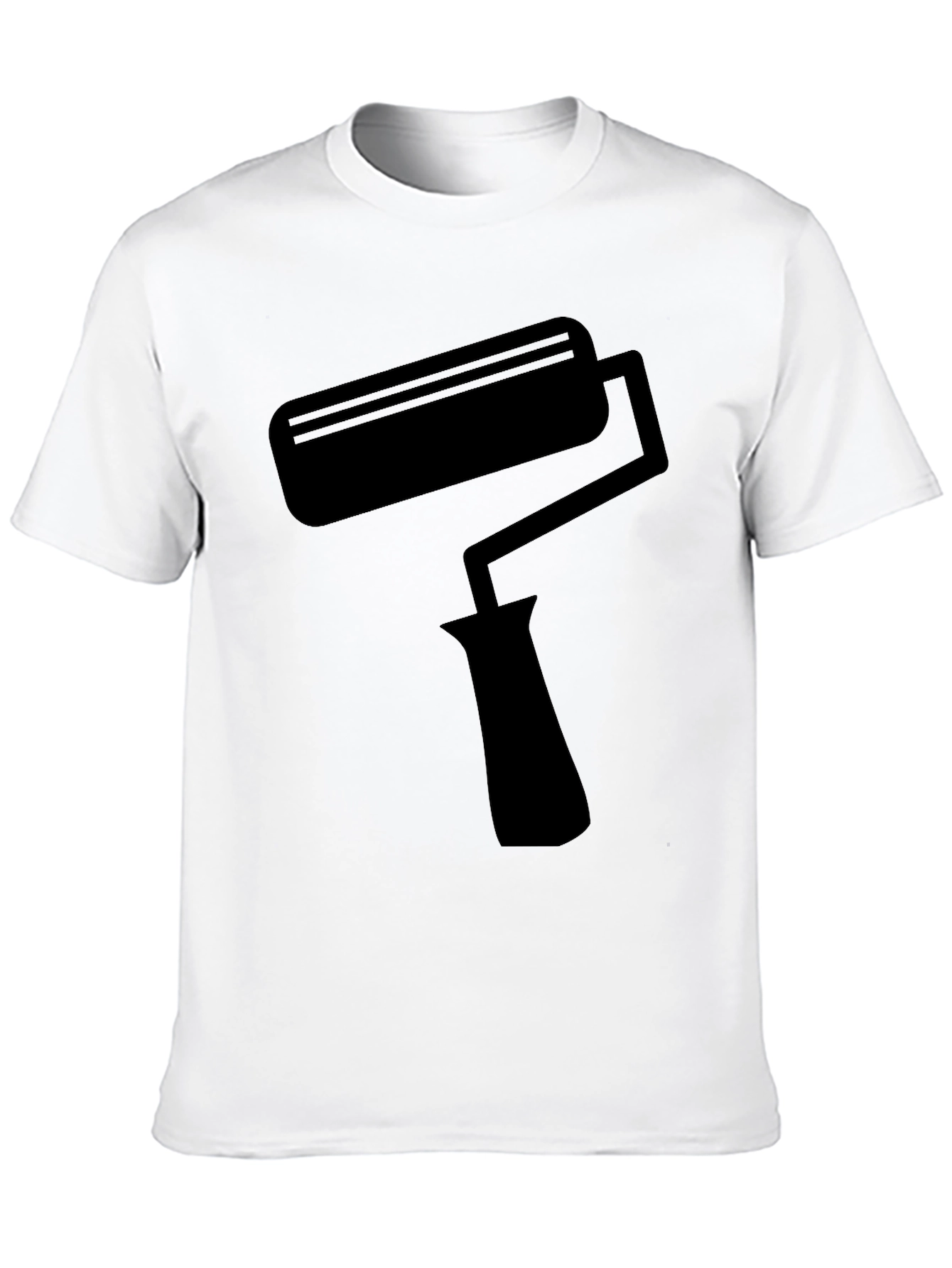 Painters Roller T-Shirt - Black Crew Neck Tee