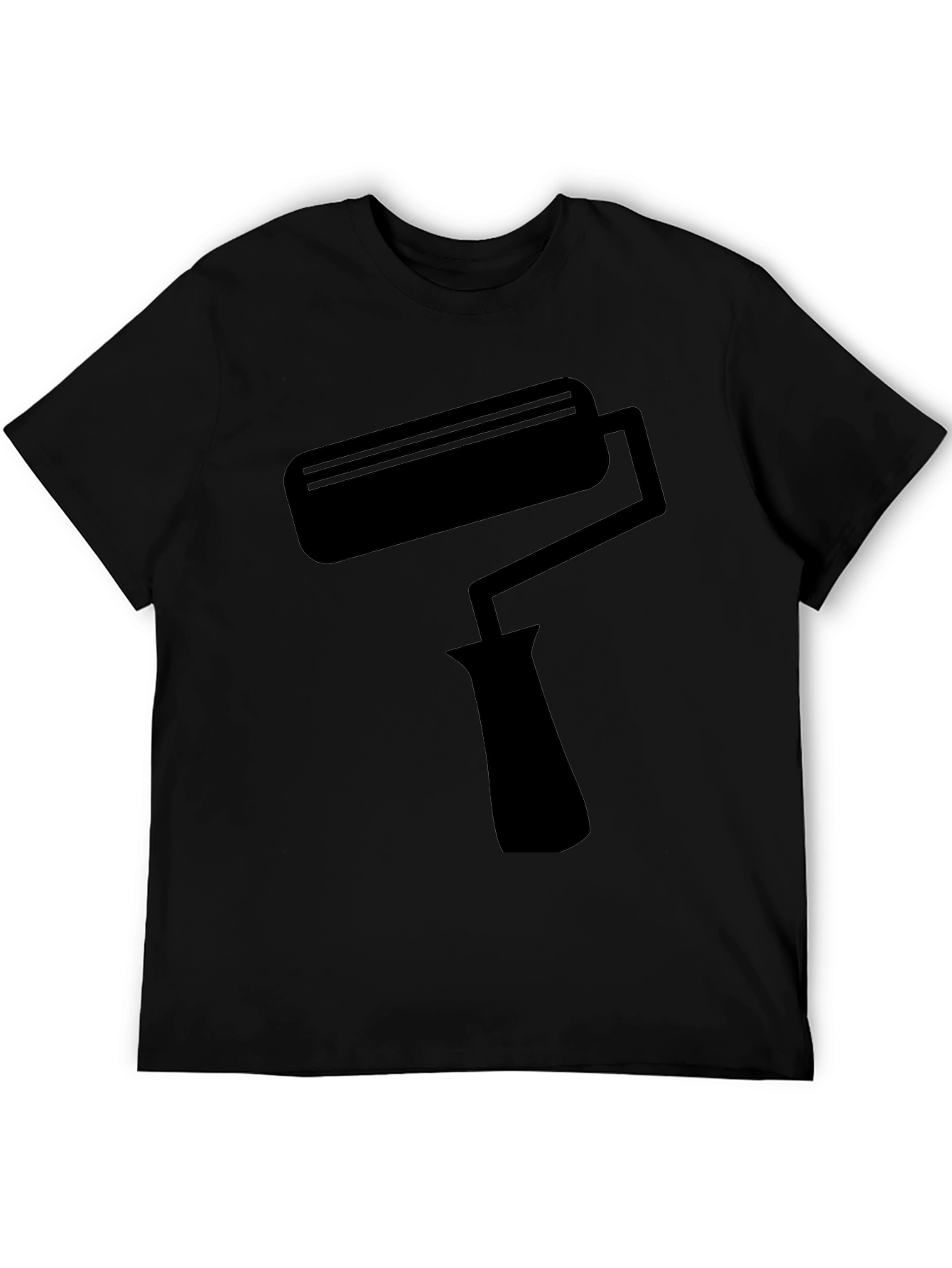 Painters Roller T-Shirt - Black Crew Neck Tee
