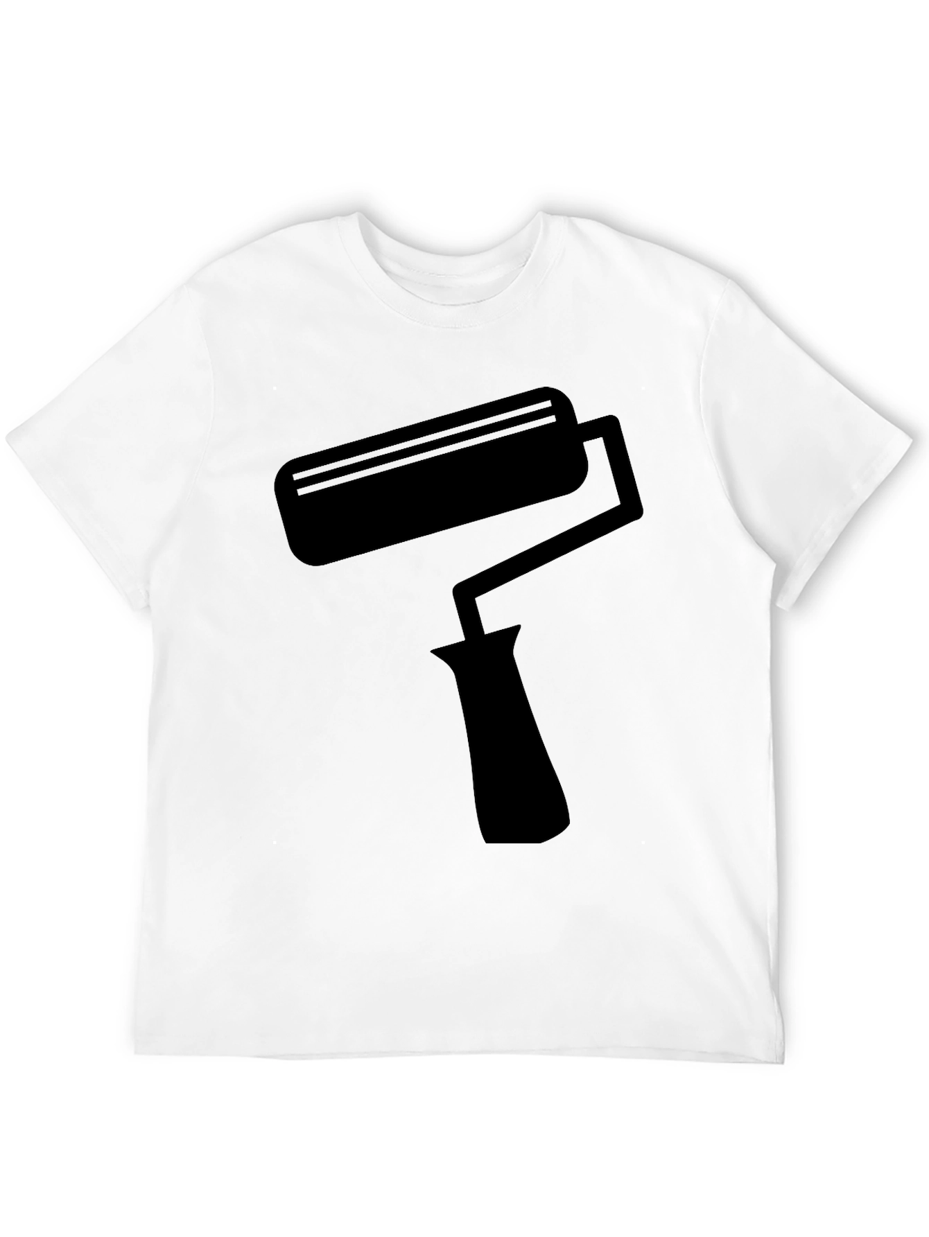 Painters Roller T-Shirt - Black Crew Neck Tee