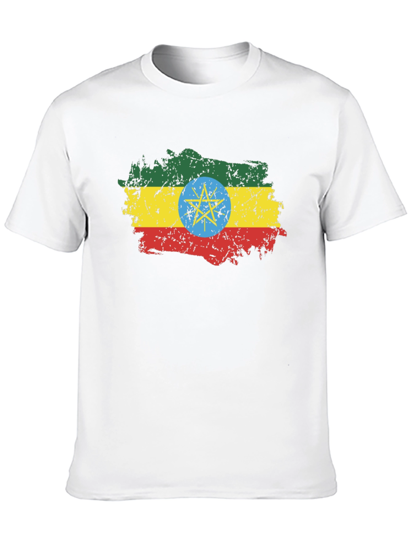 Ethiopia Flag T-Shirt - Distressed Graphic Tee