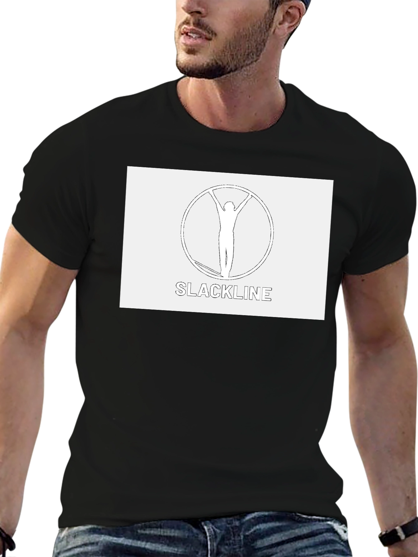 Slackline T-Shirt - Black Unique Design