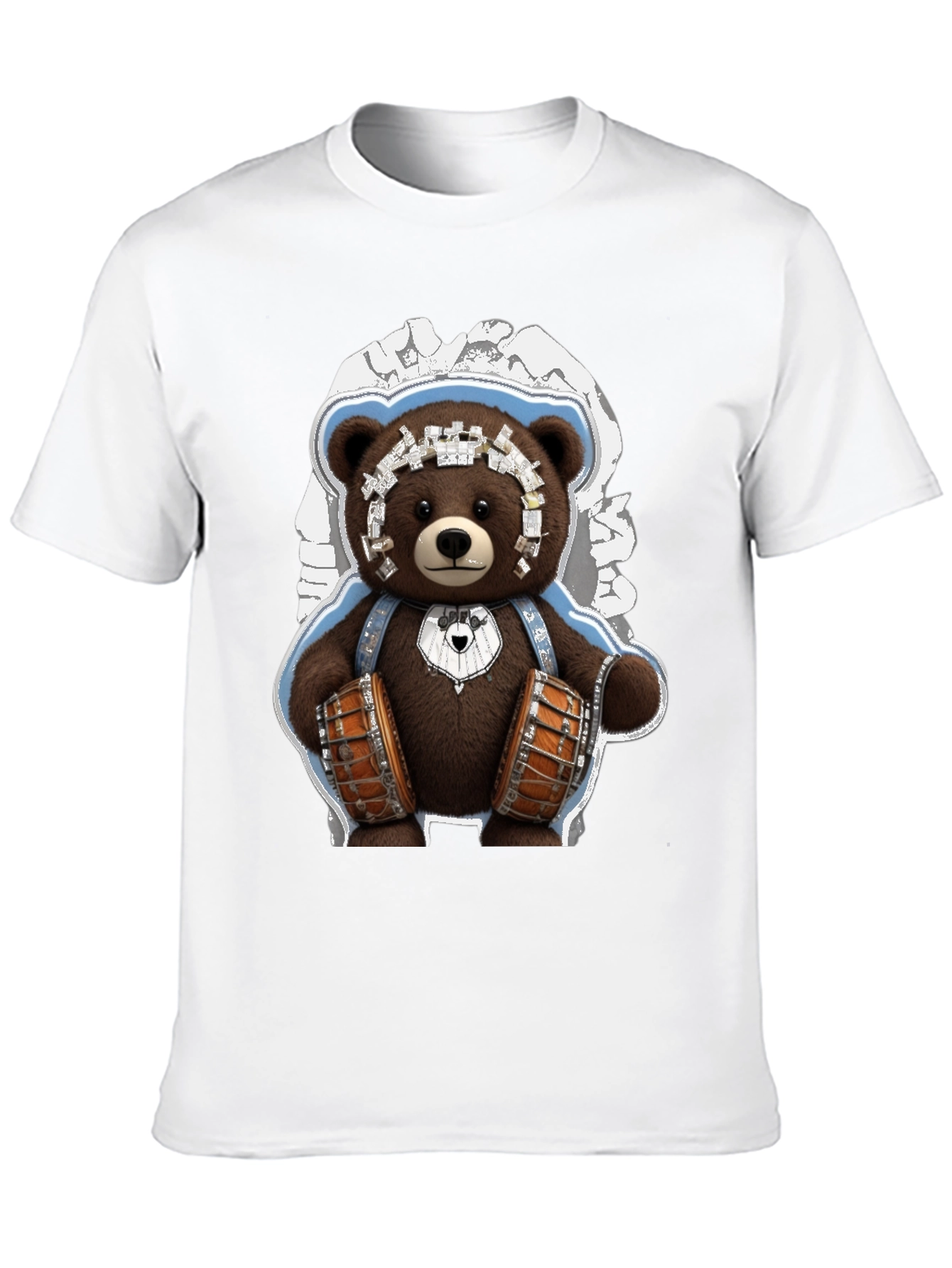 Drummer Bear Graphic Tee