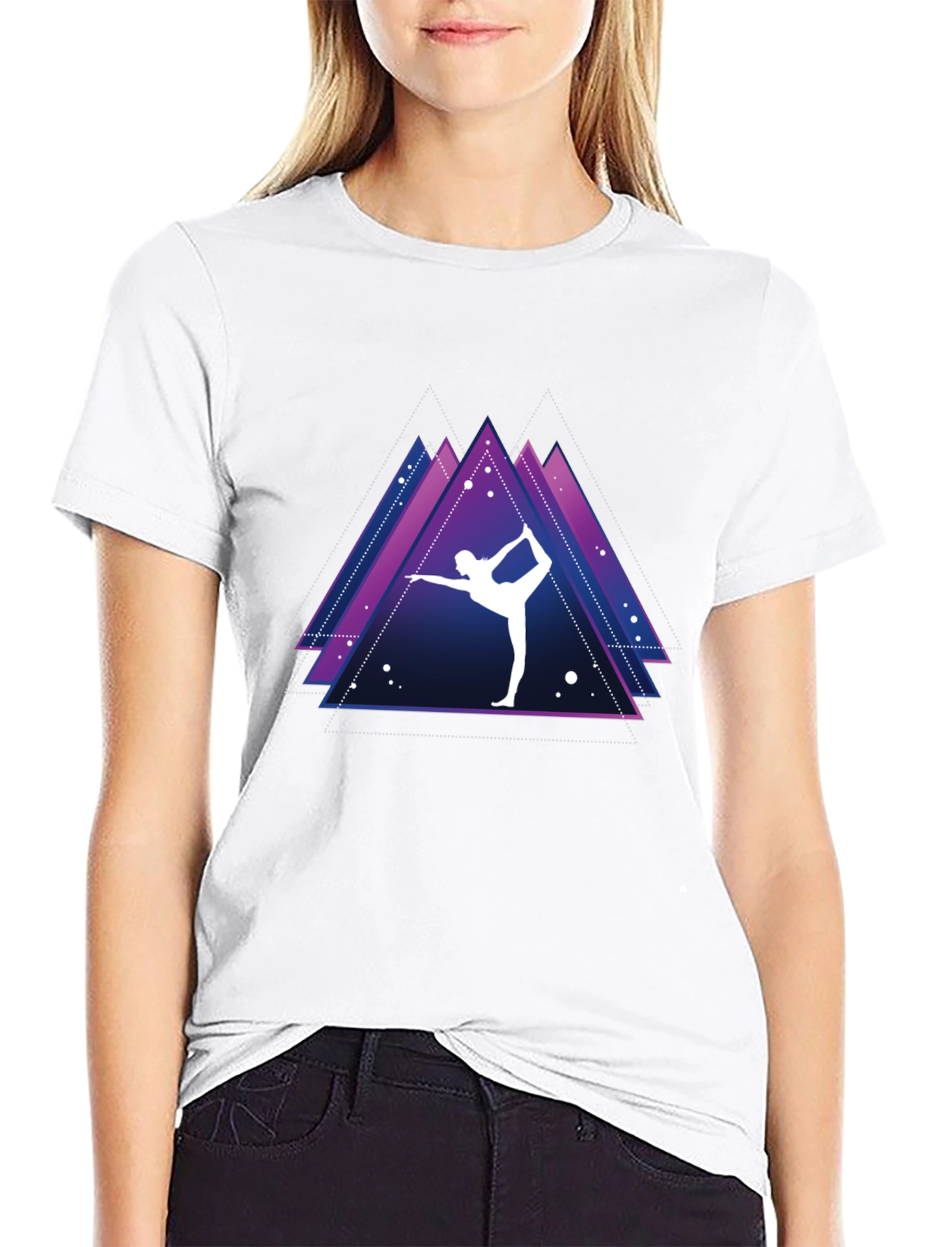 Yoga Pose Graphic Tee - Mens Black T-Shirt