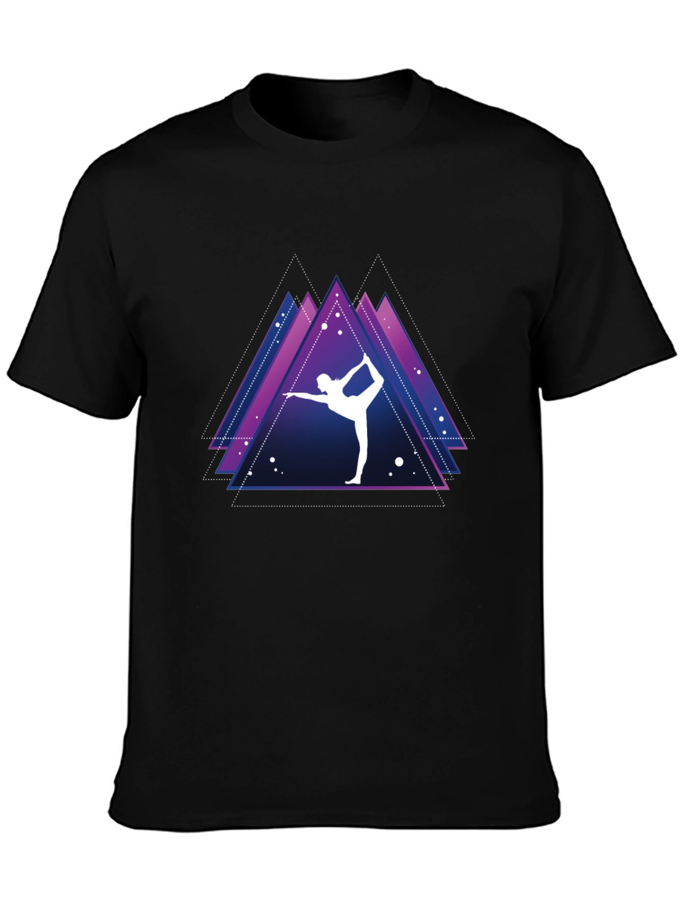 Yoga Pose Graphic Tee - Mens Black T-Shirt