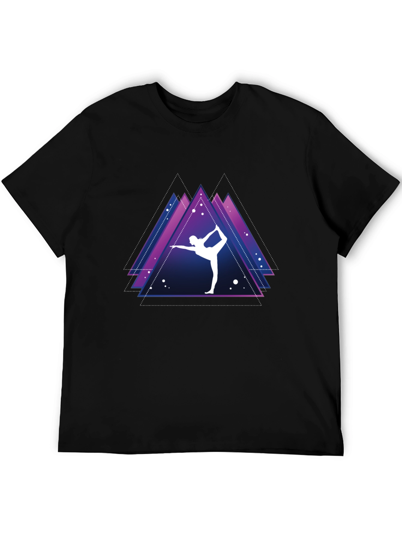 Yoga Pose Graphic Tee - Mens Black T-Shirt