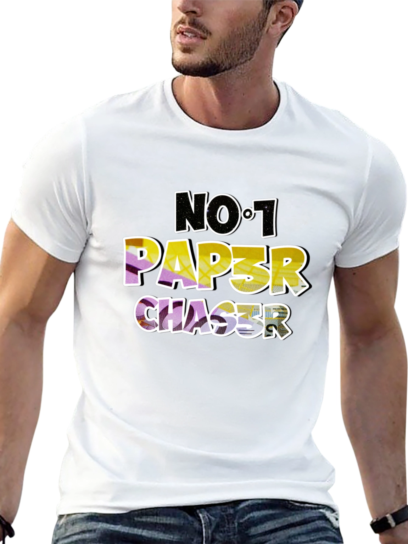 No. 1 Paper Chaser Black T-Shirt