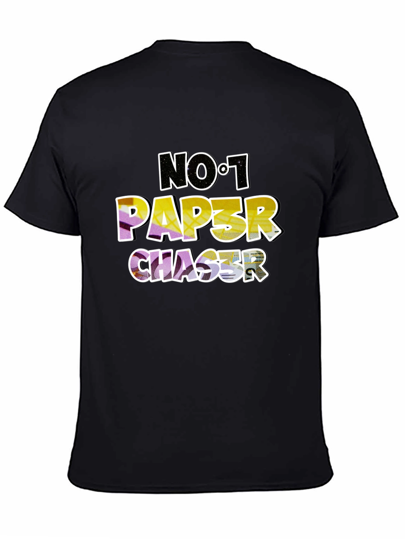 No. 1 Paper Chaser Black T-Shirt