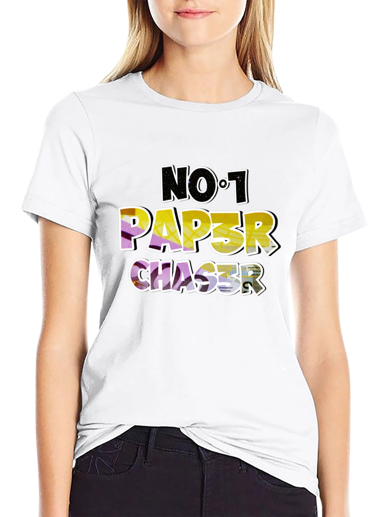 No. 1 Paper Chaser Black T-Shirt