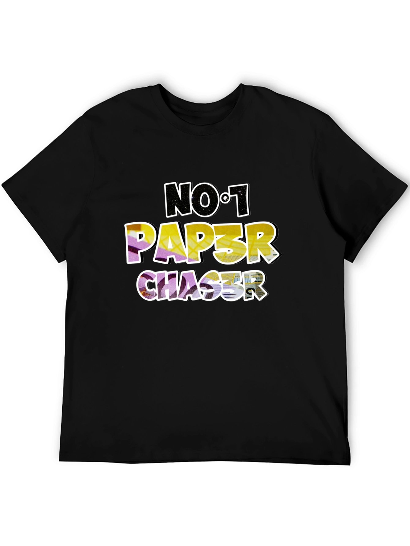No. 1 Paper Chaser Black T-Shirt