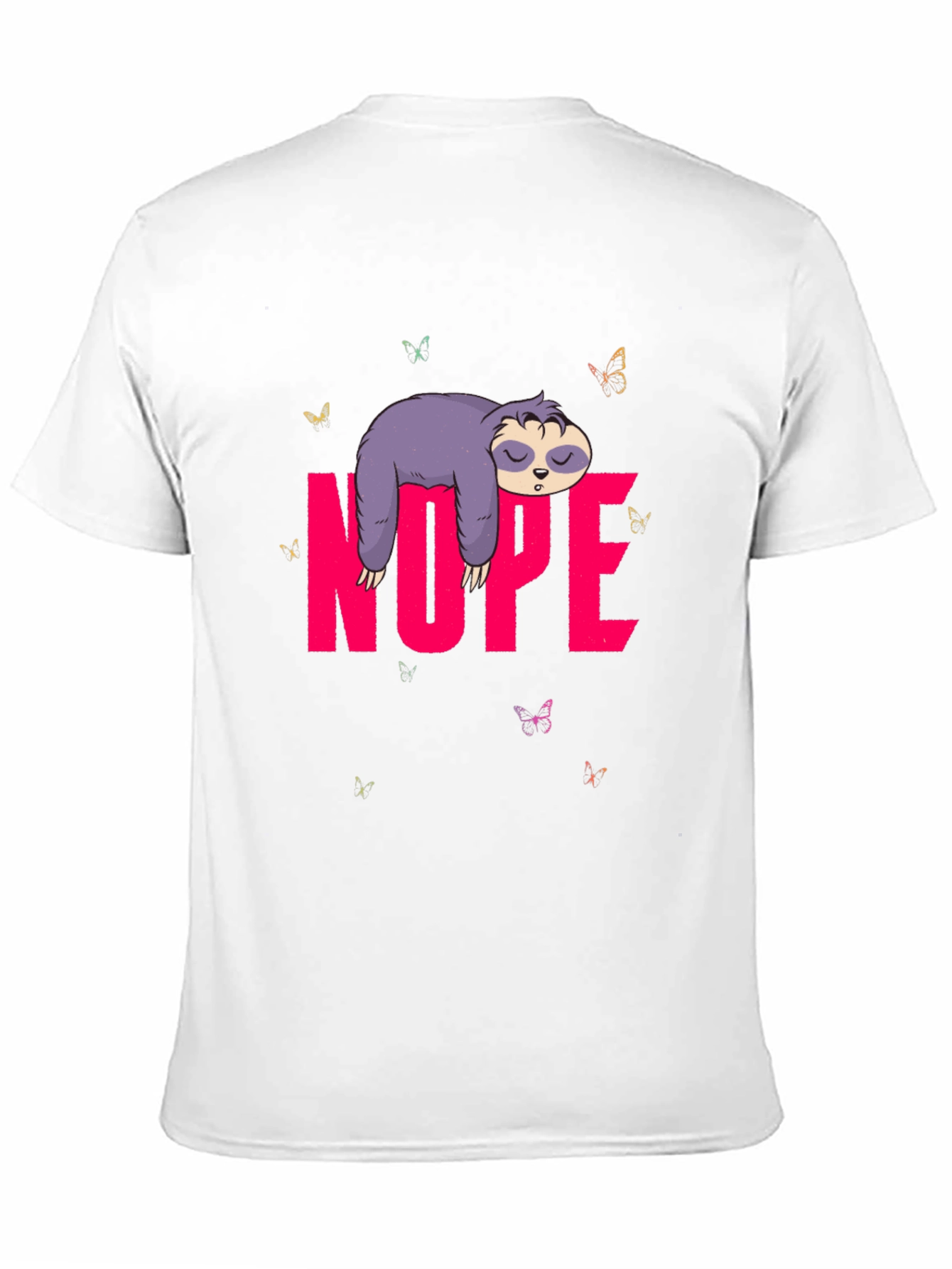 Nope Sloth Graphic T-Shirt - Lazy Day Vibes