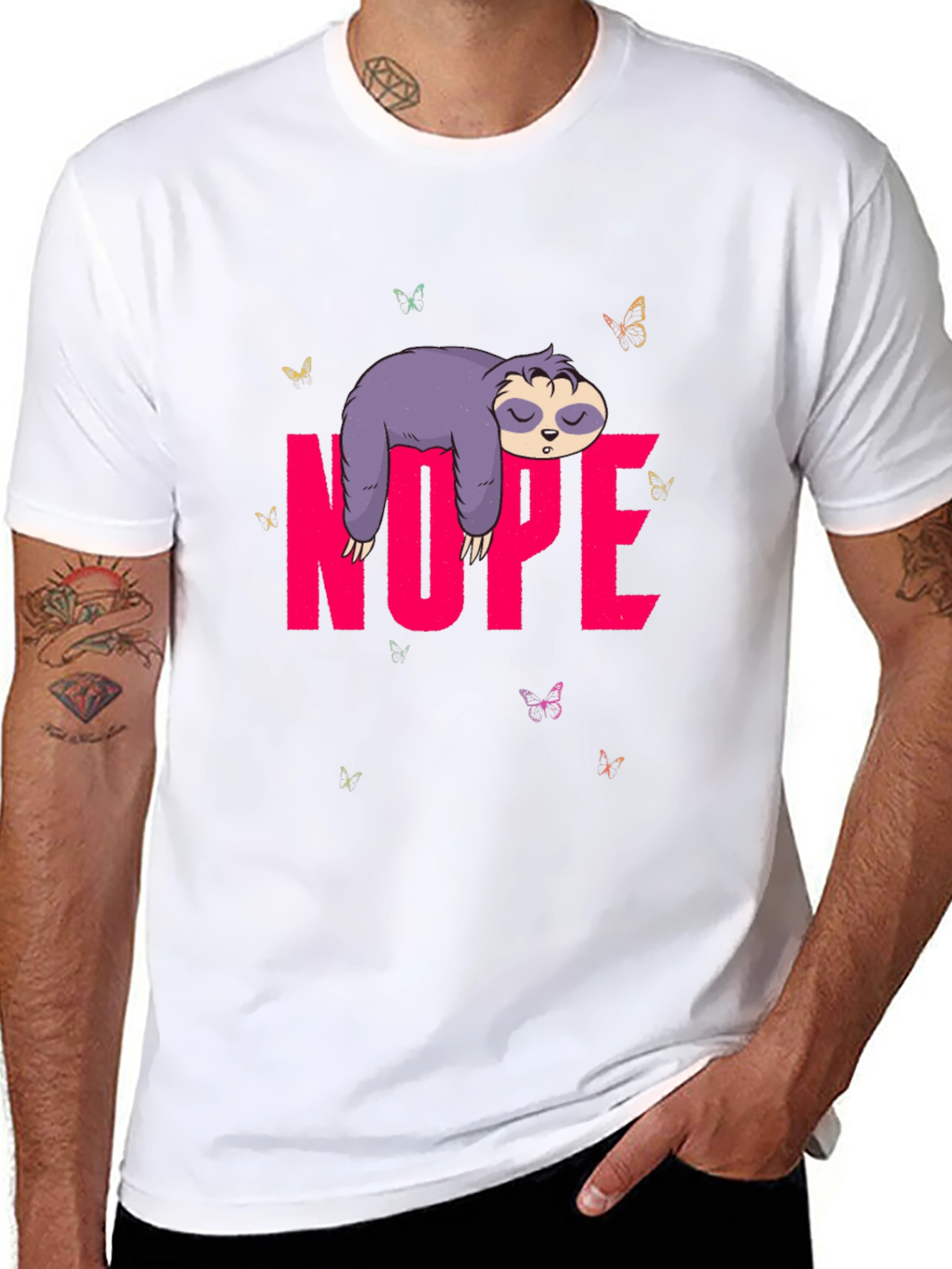 Nope Sloth Graphic T-Shirt - Lazy Day Vibes