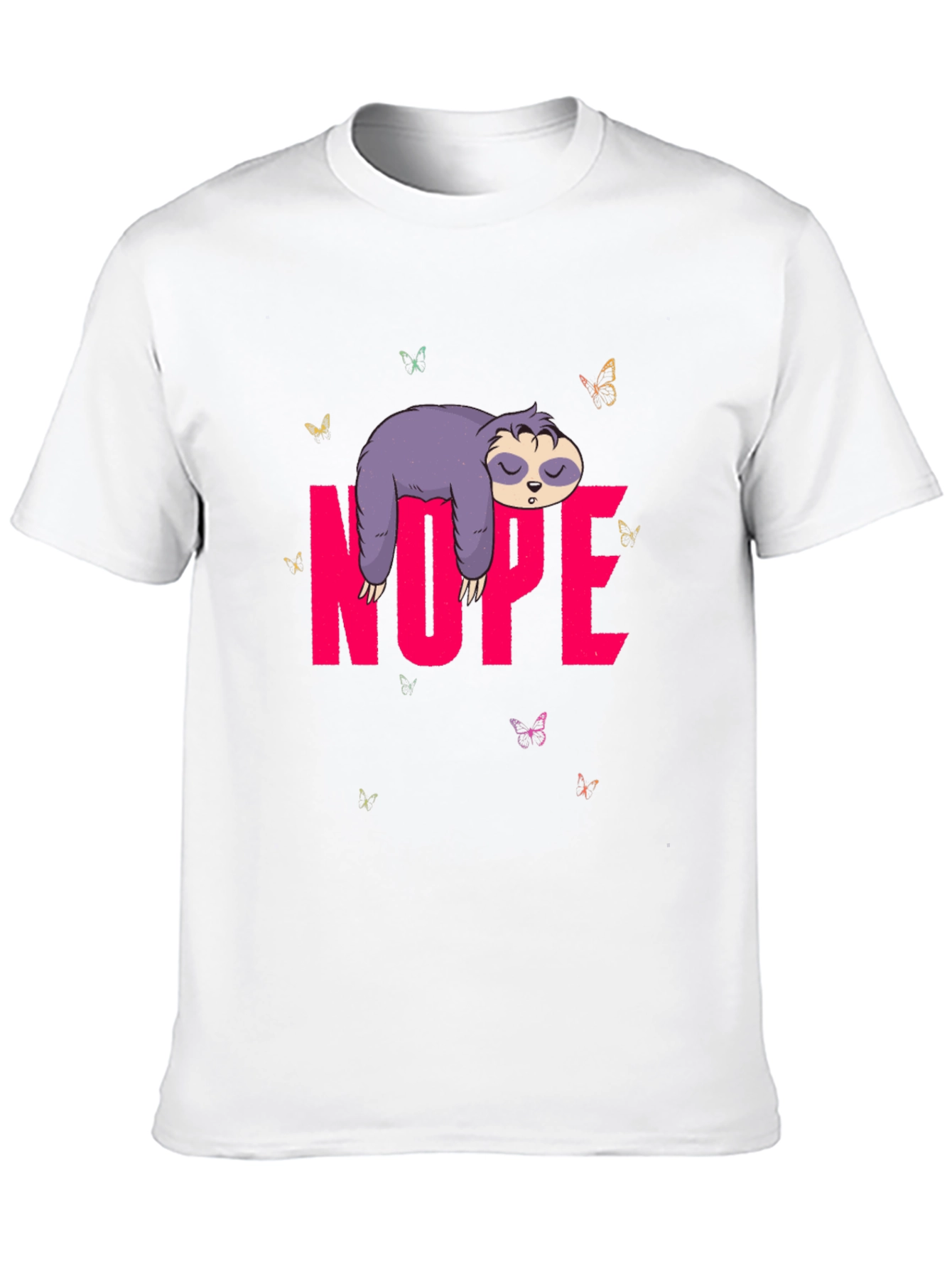 Nope Sloth Graphic T-Shirt - Lazy Day Vibes