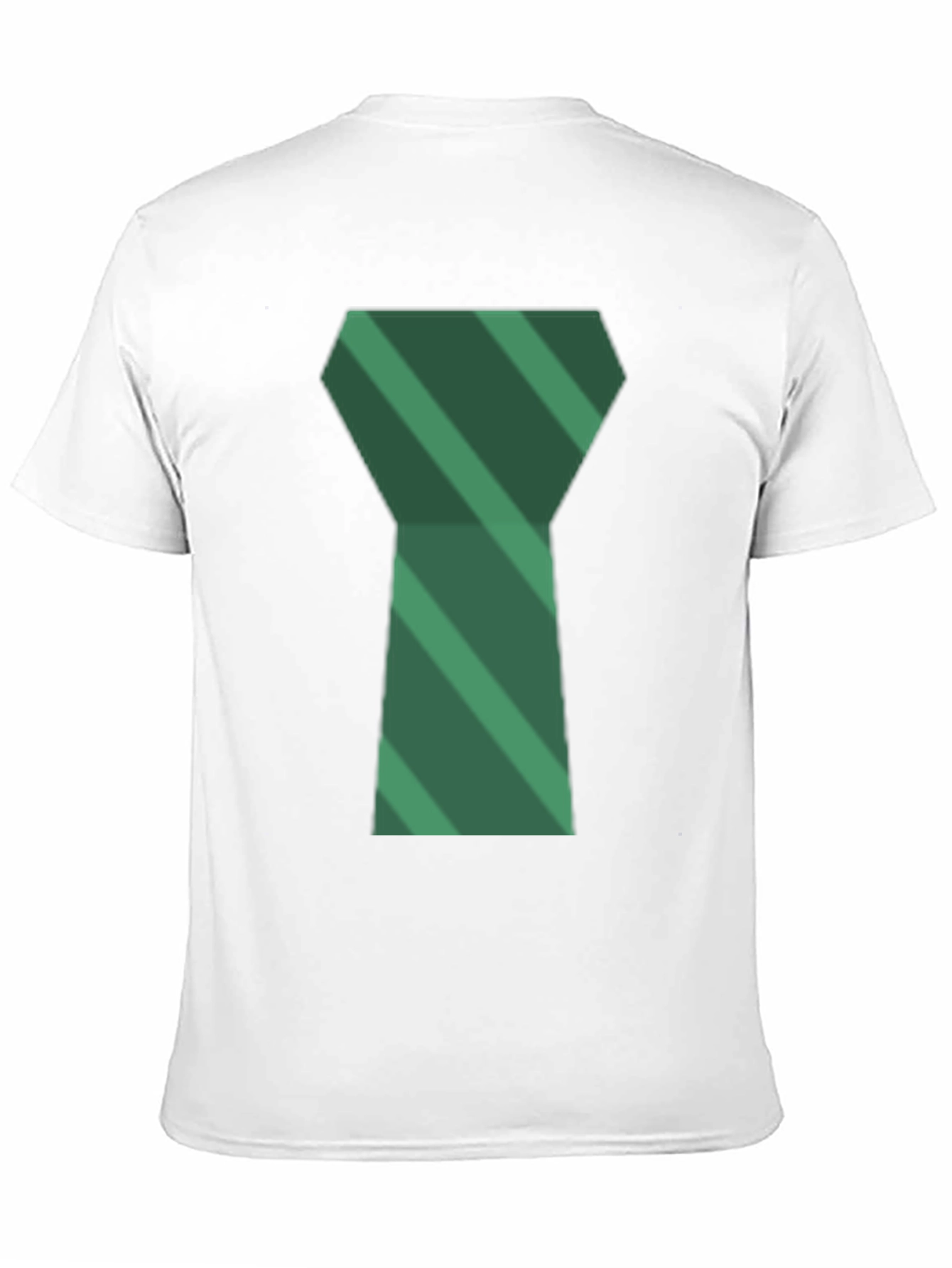 Green Tie Graphic Mens Black T-Shirt