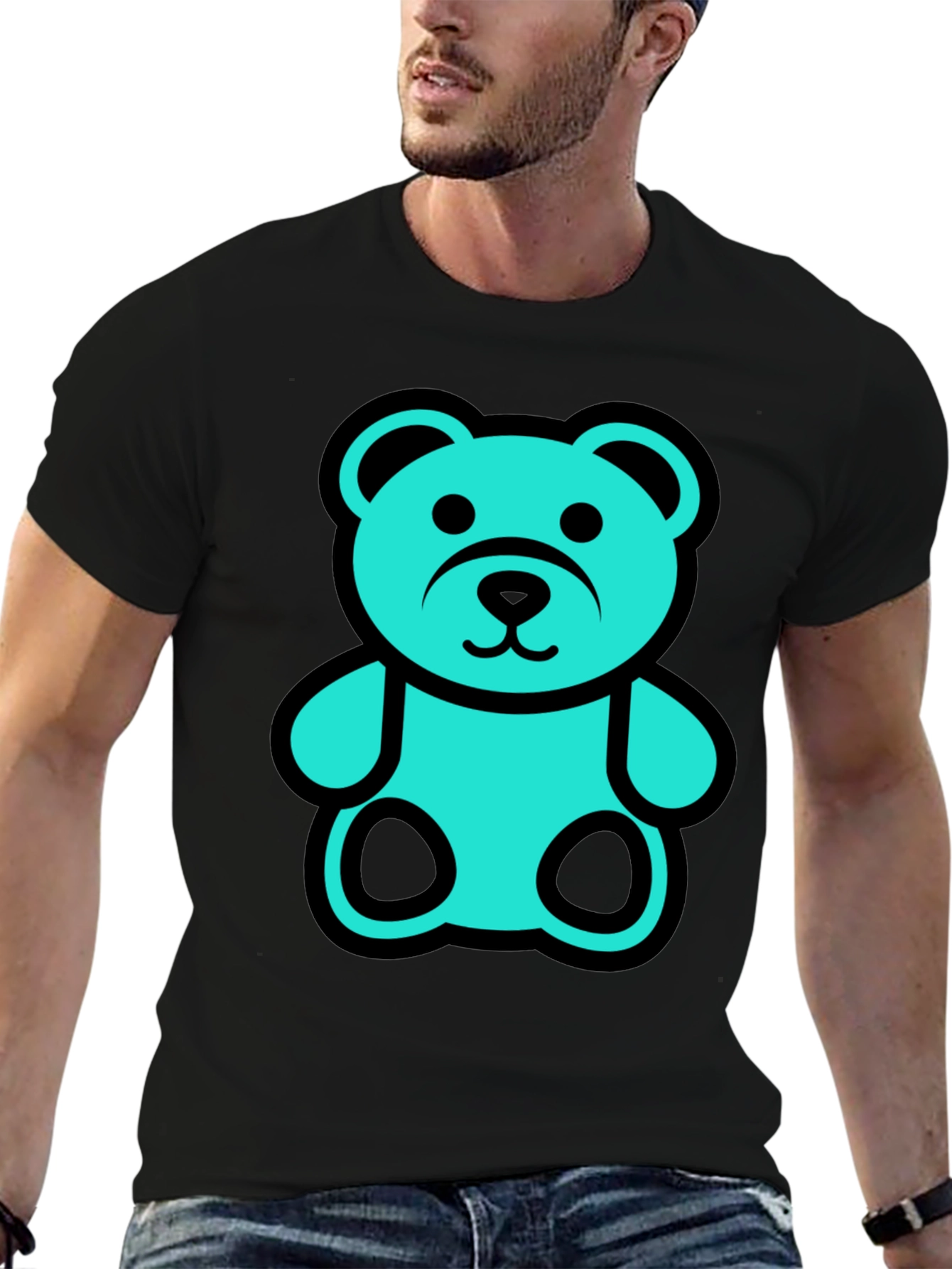 Bear Graphic Tee - Black Unisex T-Shirt