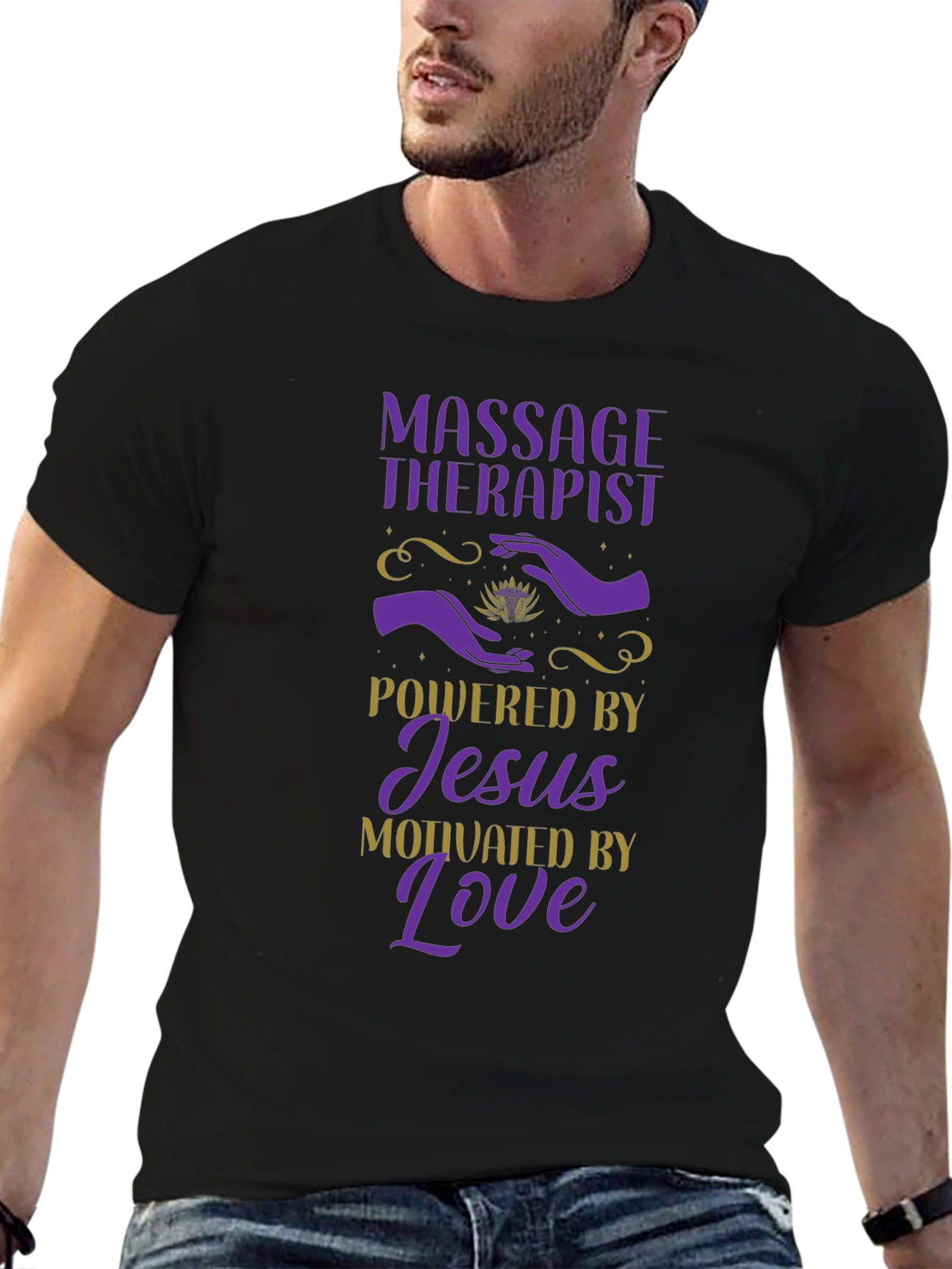 Massage Therapist Powered By Jesus T-Shirt
