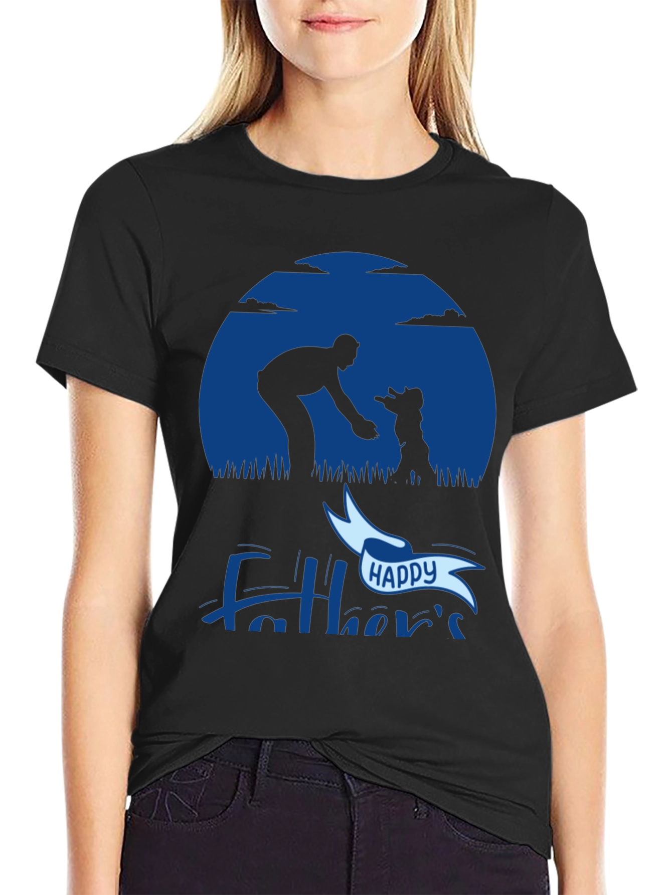 Happy Fathers Day Black T-Shirt