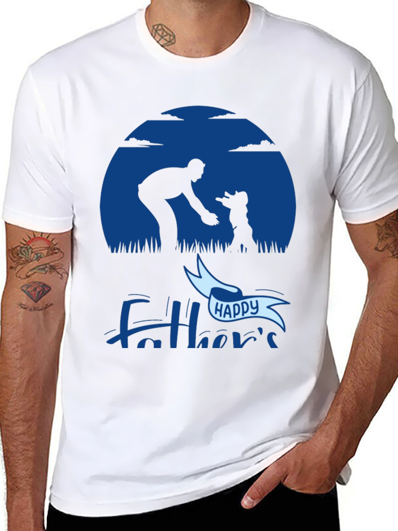 Happy Fathers Day Black T-Shirt