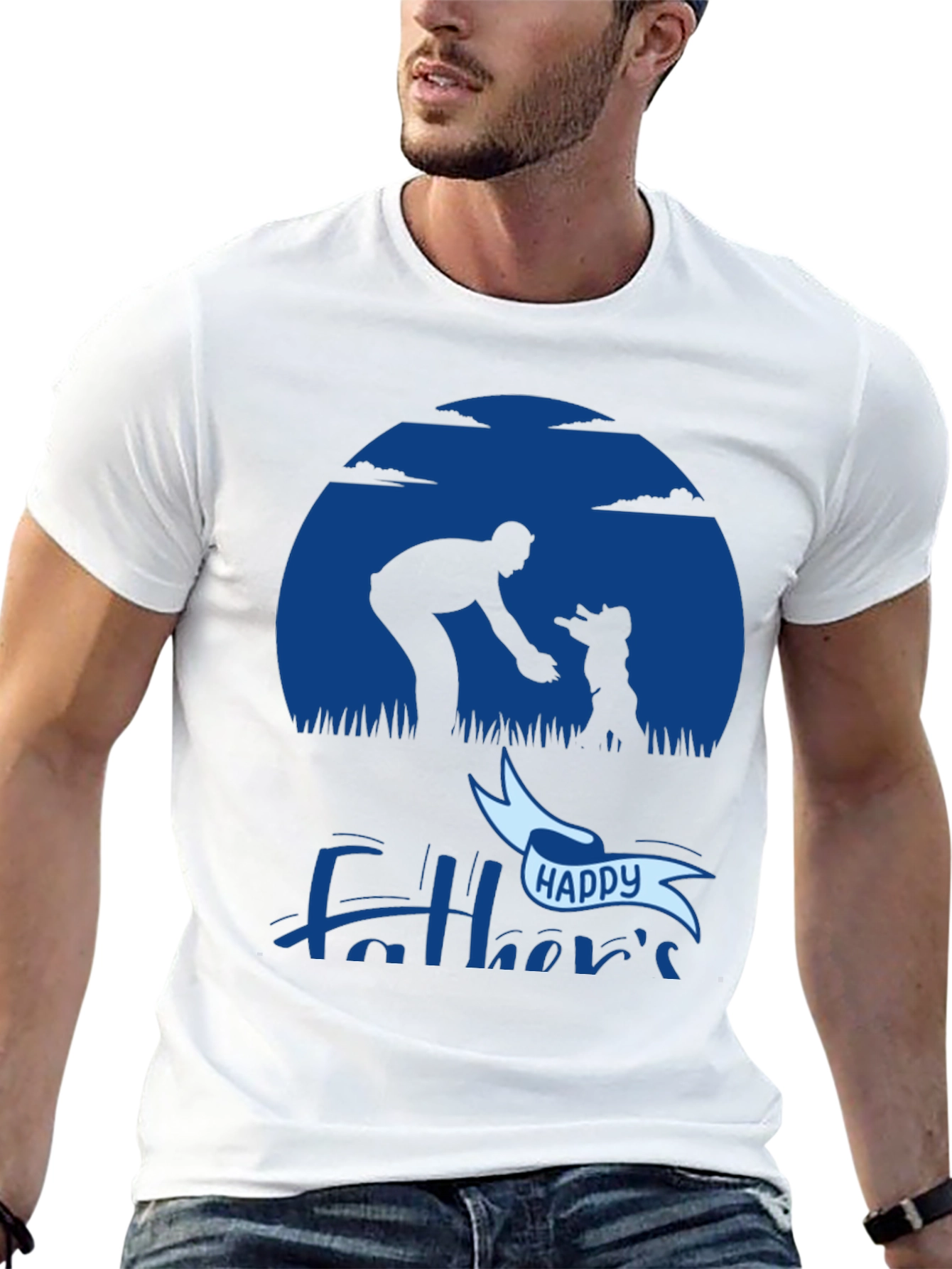 Happy Fathers Day Black T-Shirt
