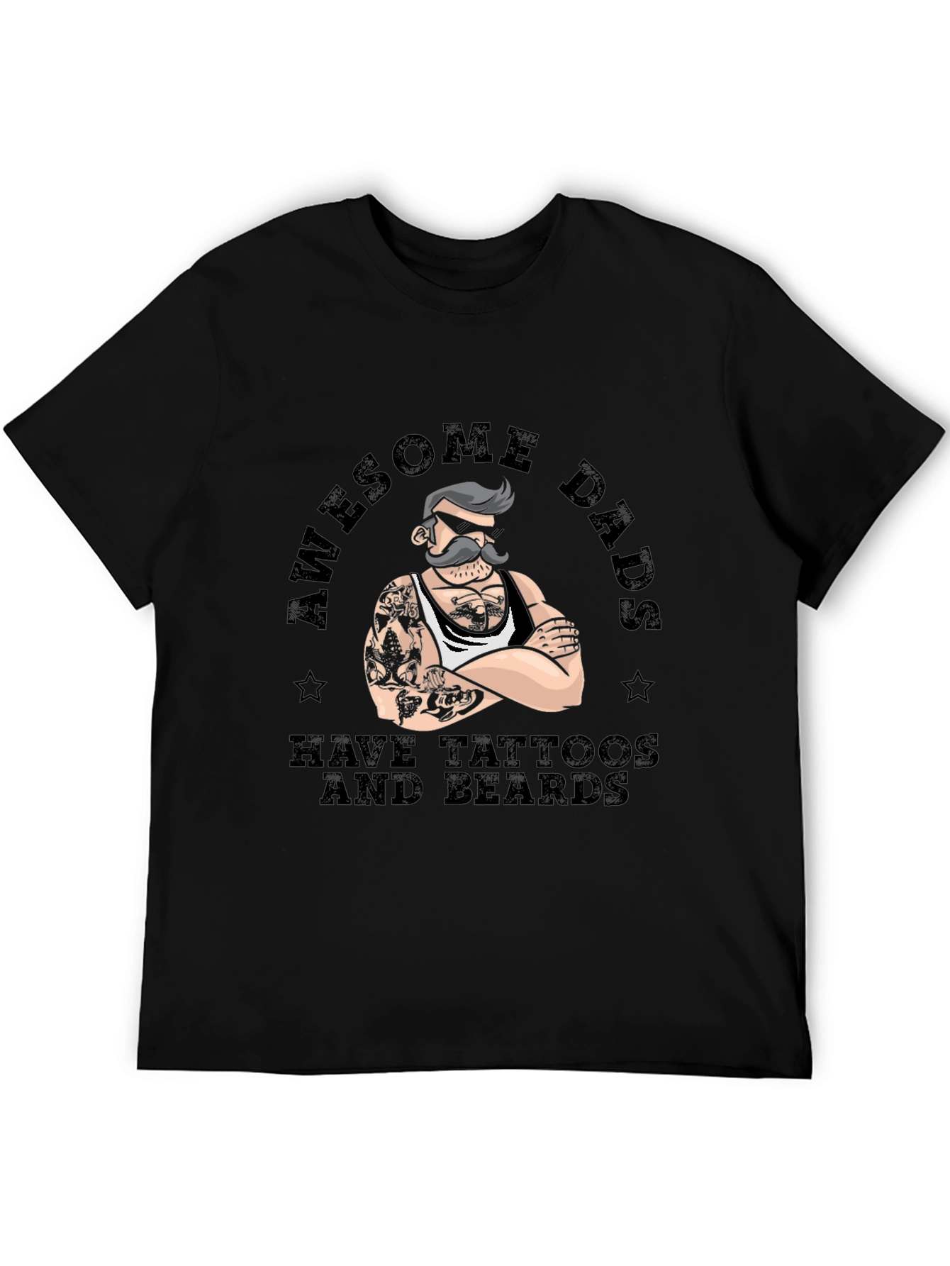 Awesome Dads Tattoos & Beards Graphic Tee
