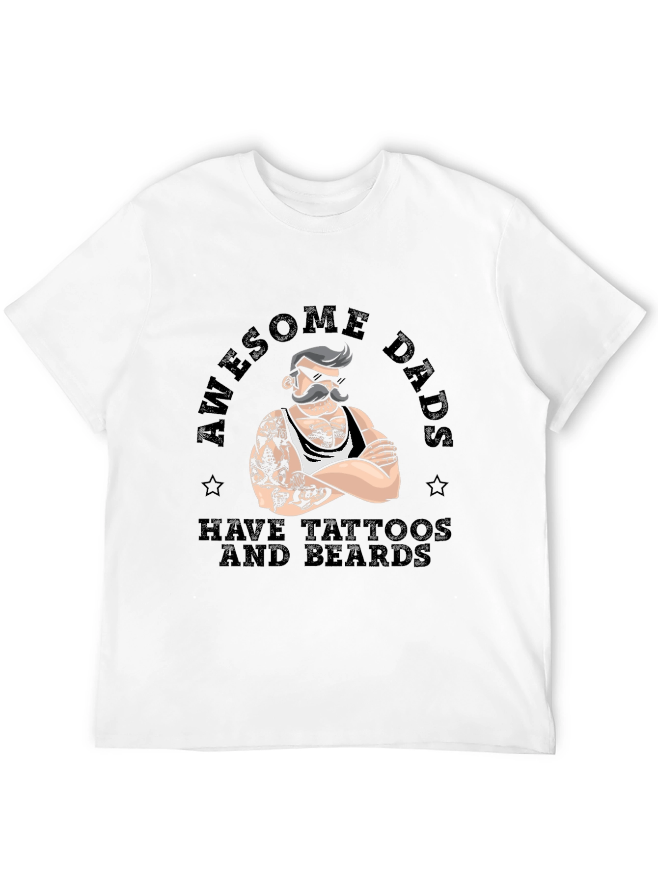 Awesome Dads Tattoos & Beards Graphic Tee