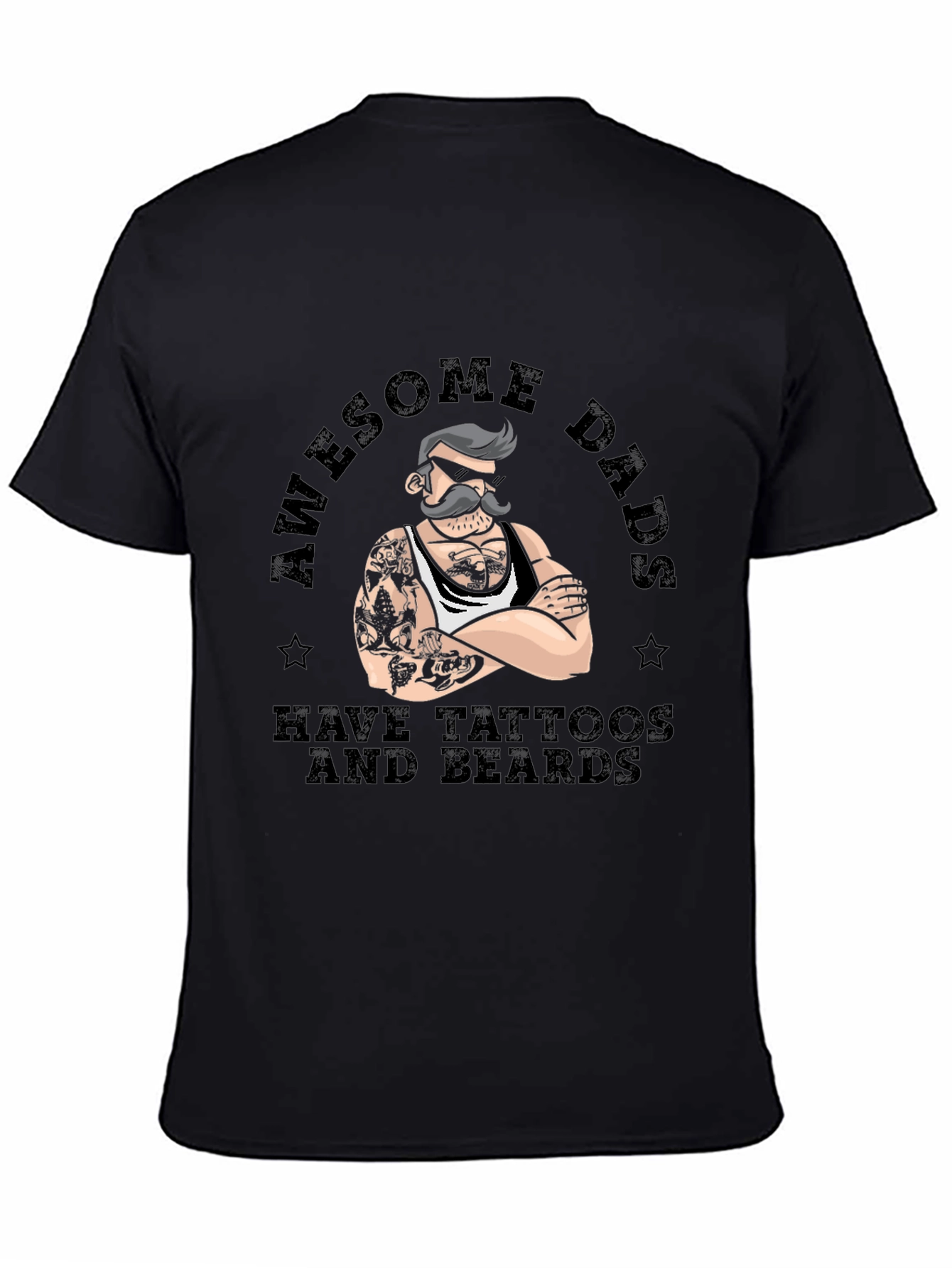 Awesome Dads Tattoos & Beards Graphic Tee