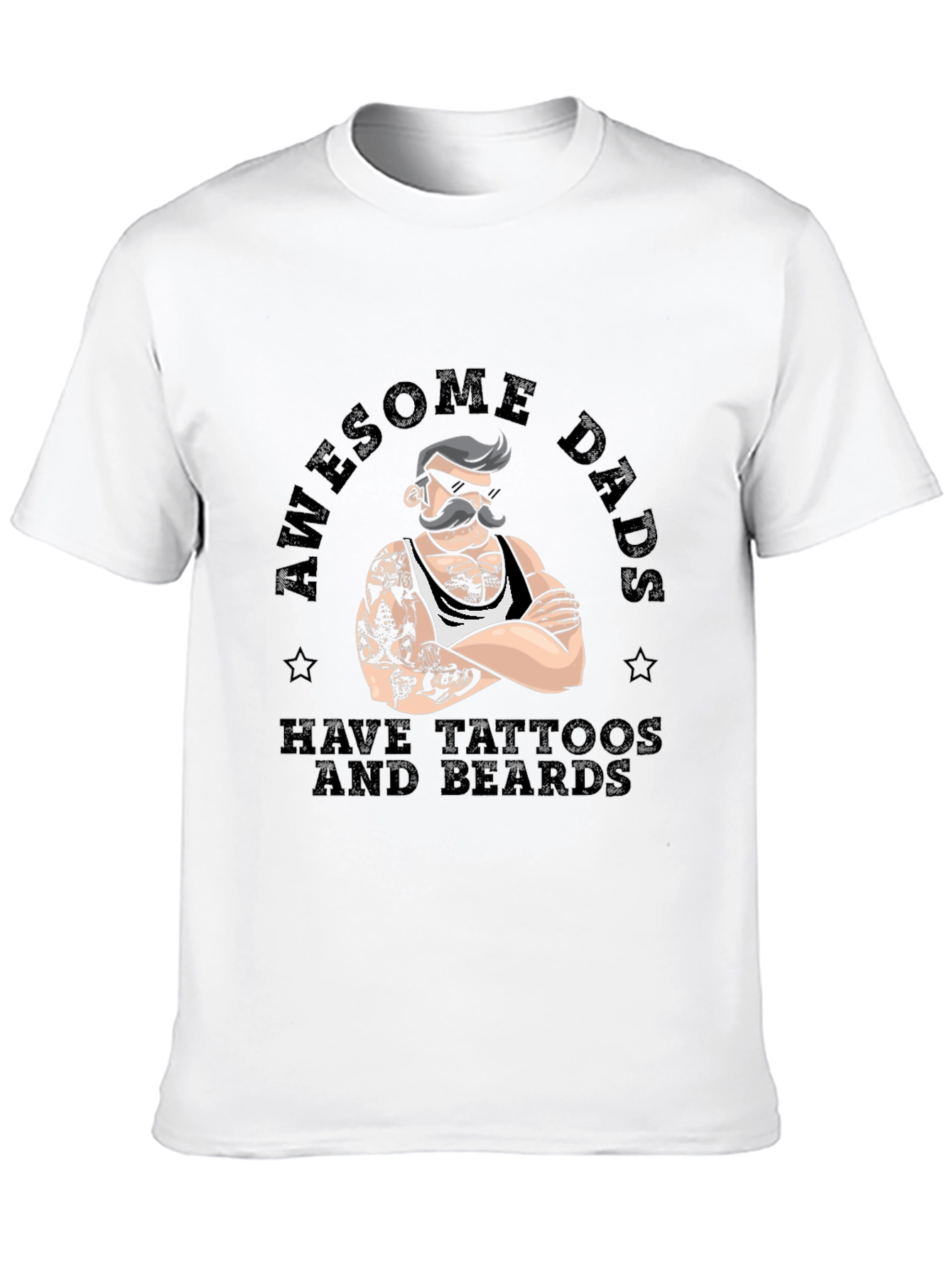 Awesome Dads Tattoos & Beards Graphic Tee