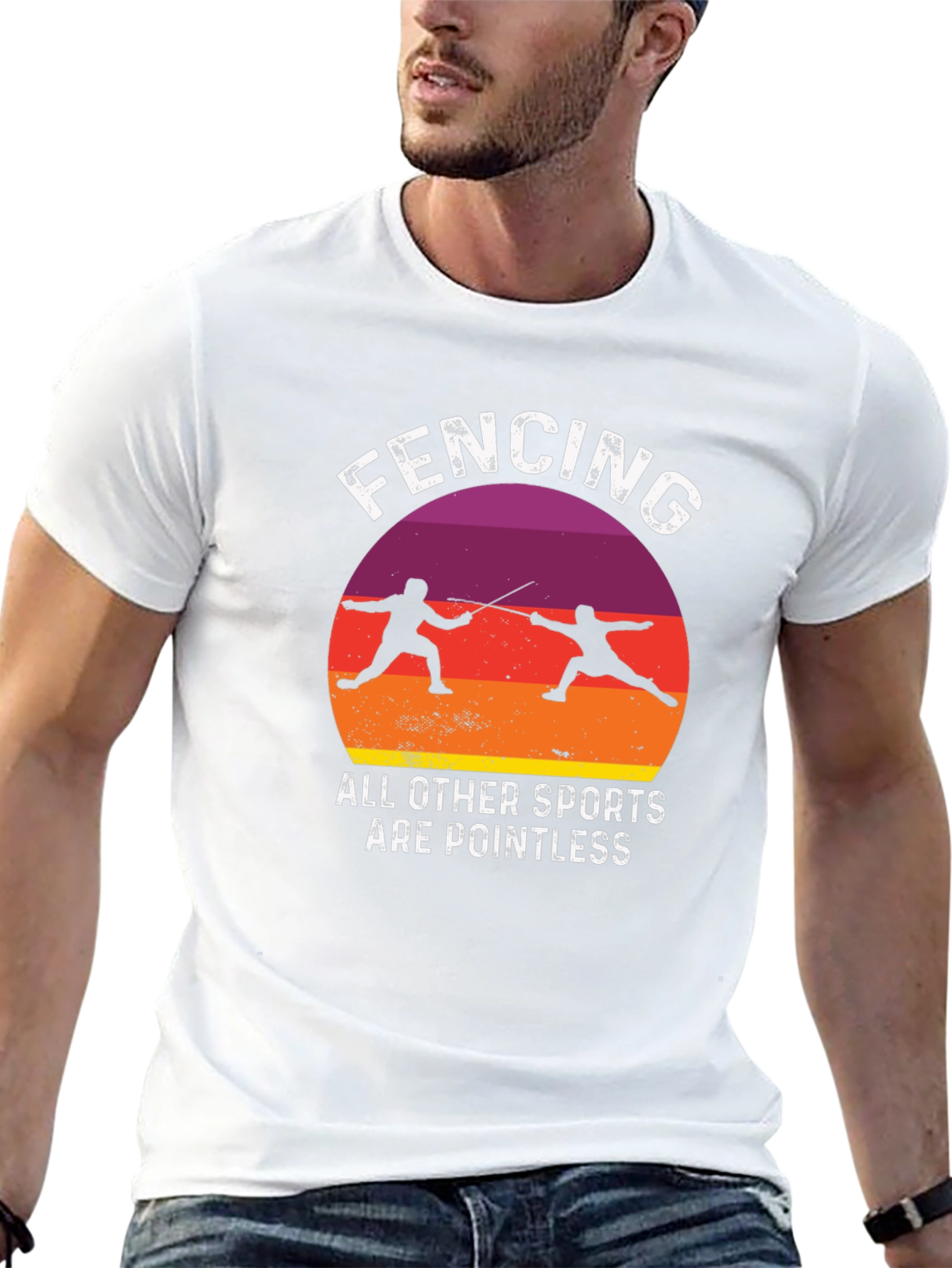 Fencing Pointless Sports Graphic Tee