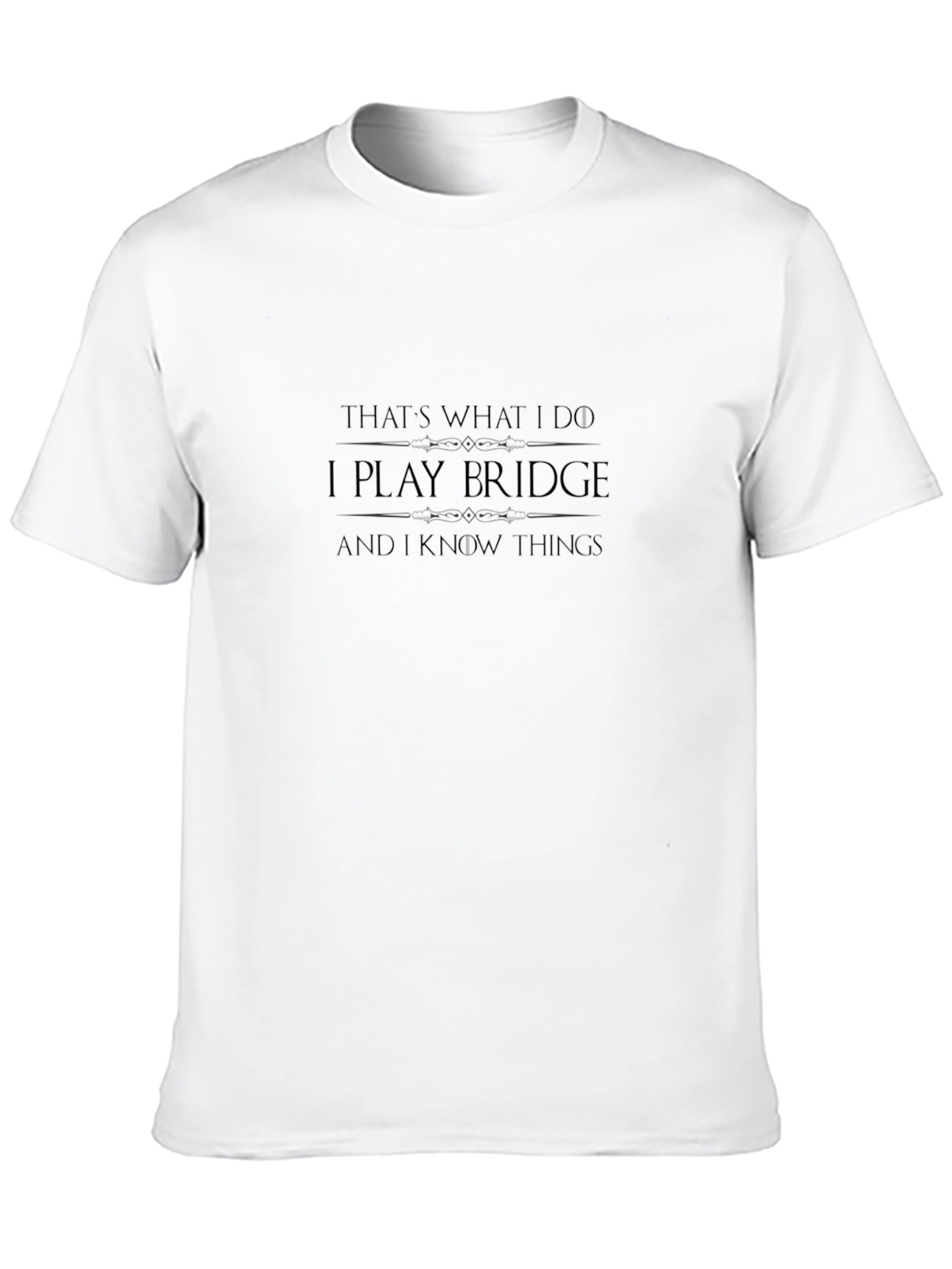 Bridge Player Black Graphic T-Shirt