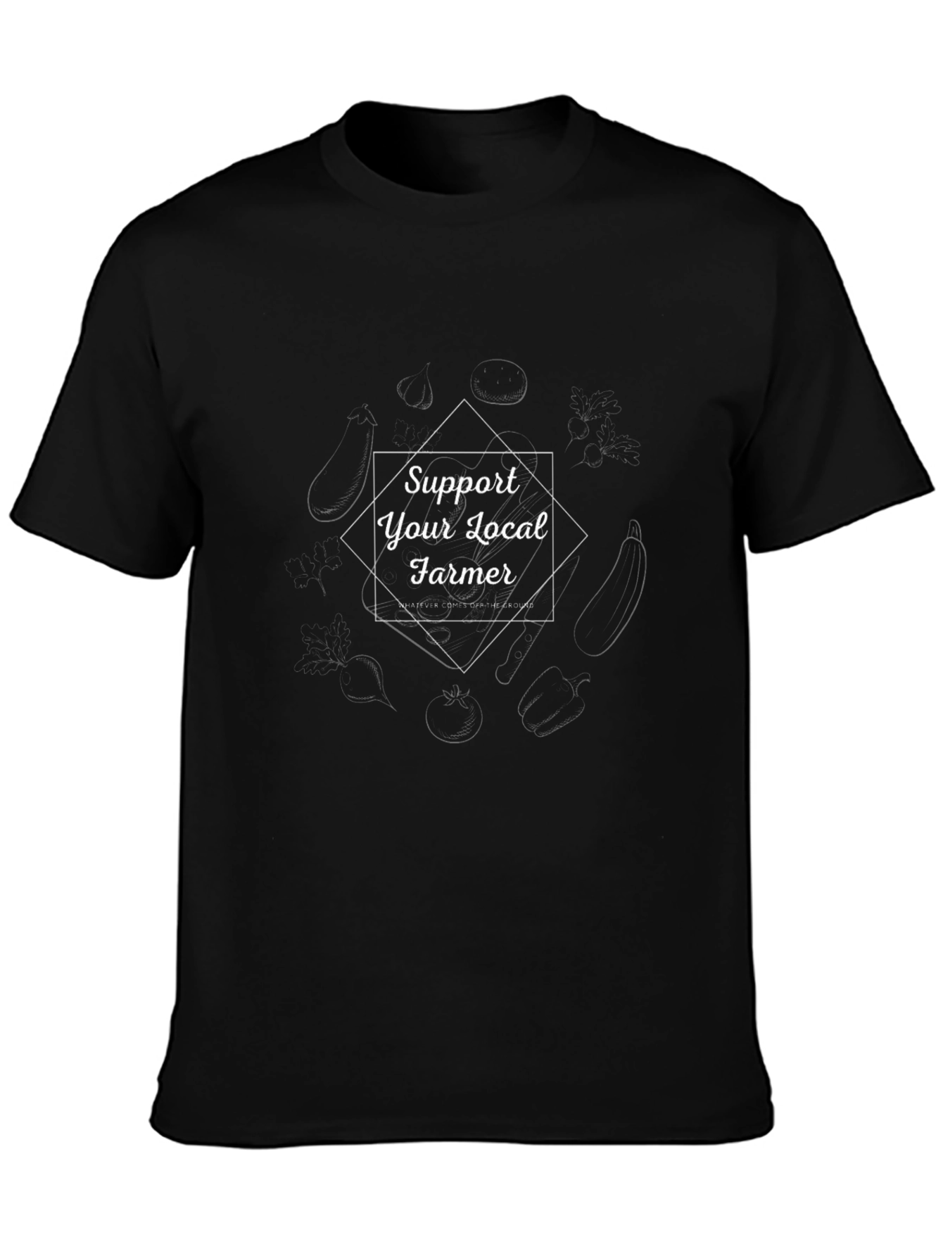 Support Local Farmer Graphic Tee - Black