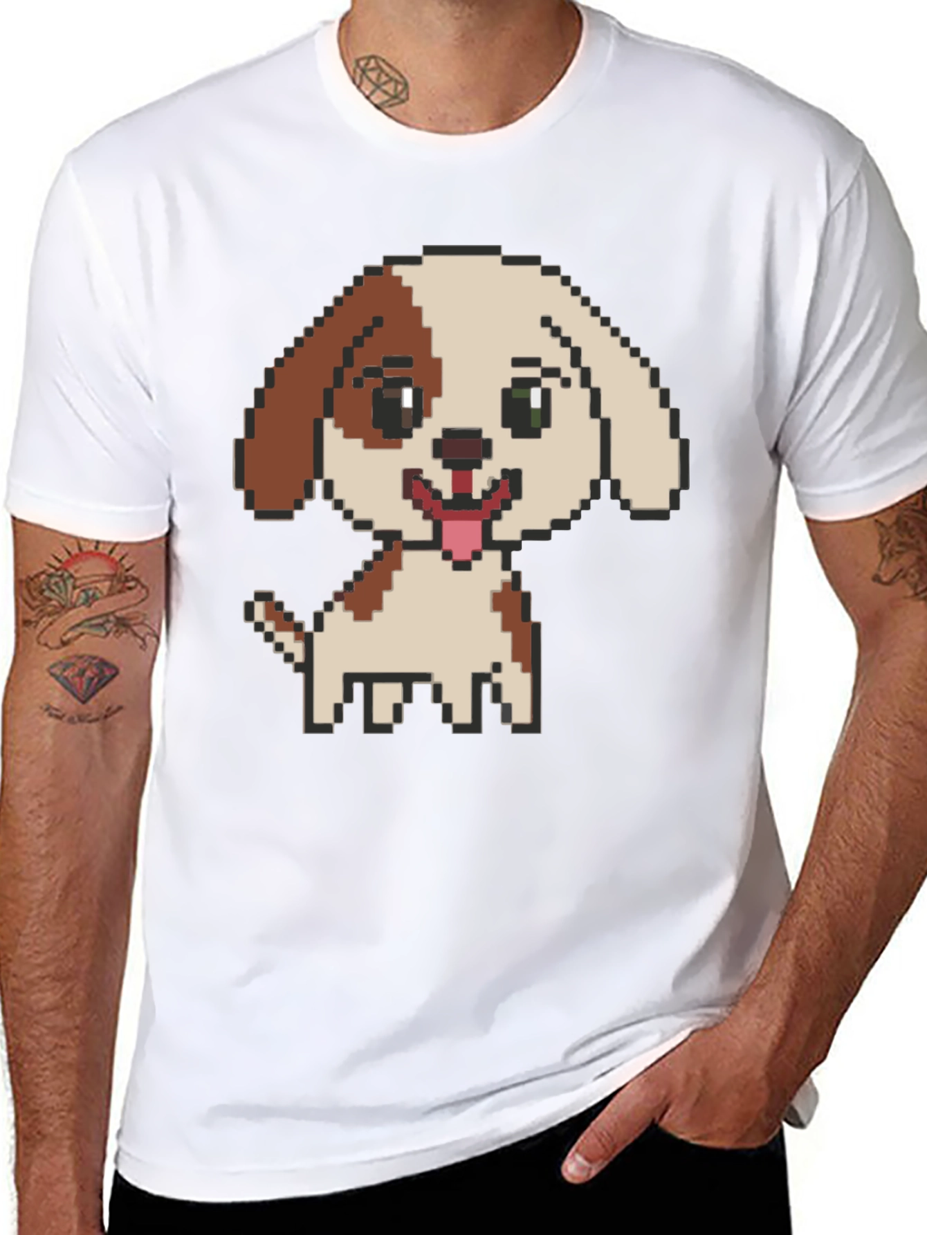 Pixel Art Puppy Graphic Tee