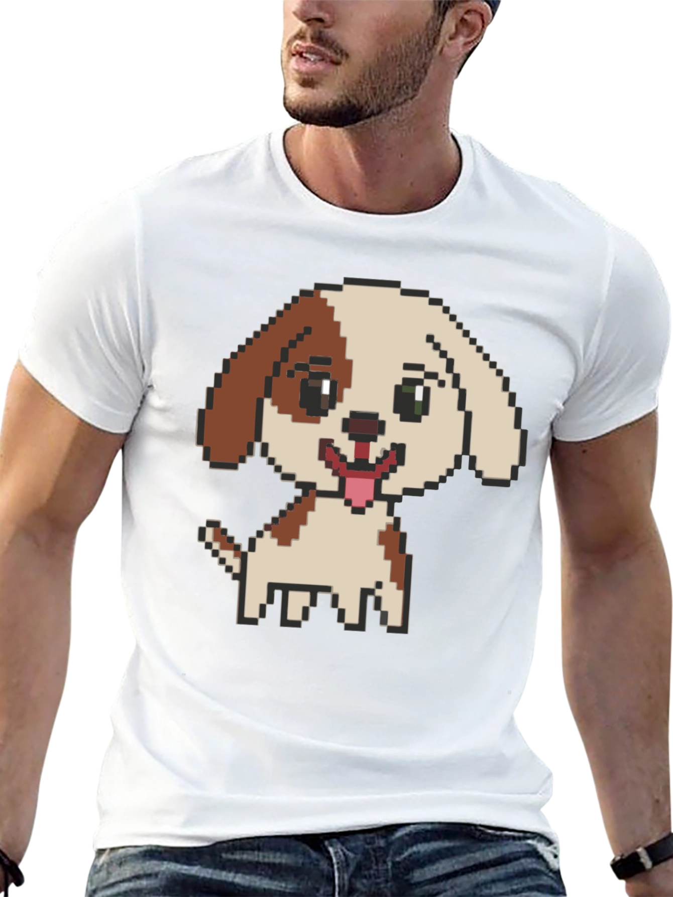 Pixel Art Puppy Graphic Tee