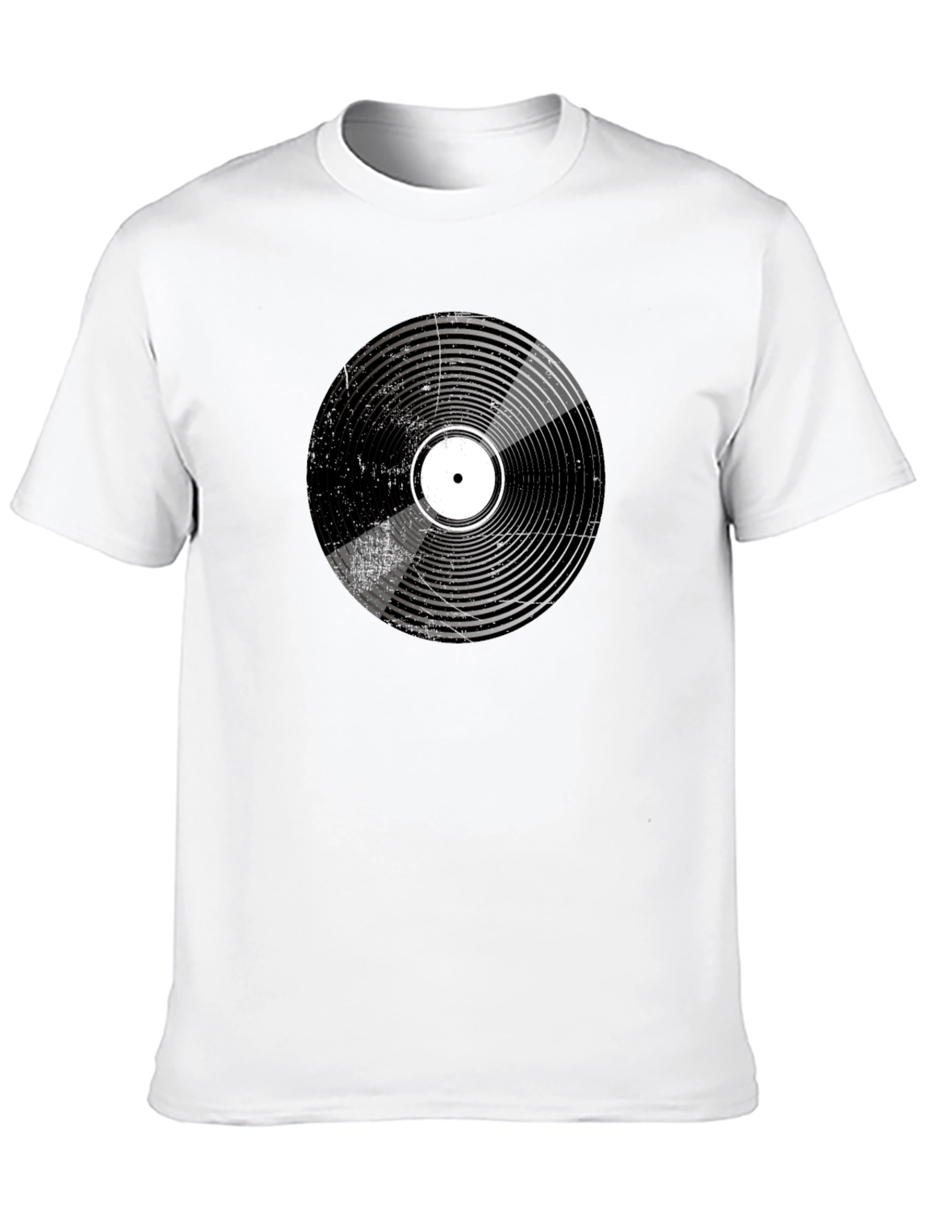 Retro Vinyl Record Graphic Black T-Shirt