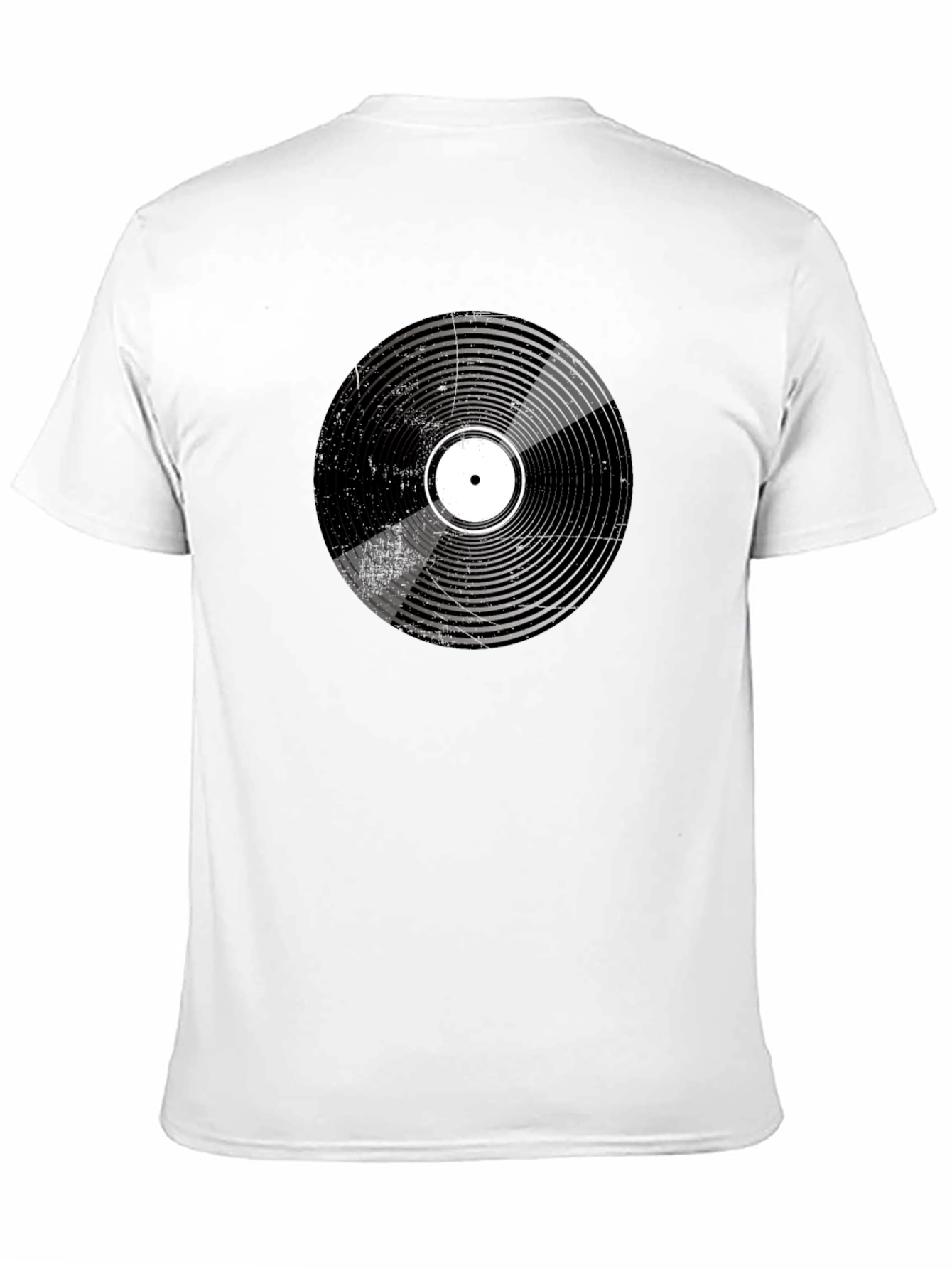 Retro Vinyl Record Graphic Black T-Shirt