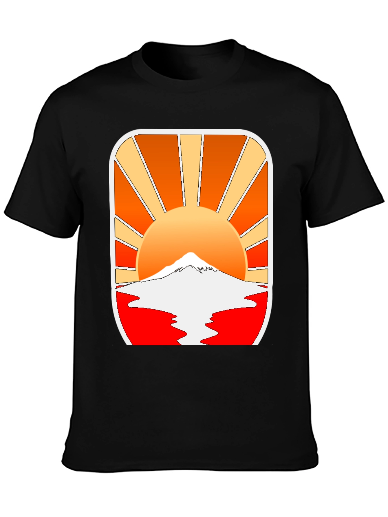 Retro Sunset Graphic Tee - Mountain View