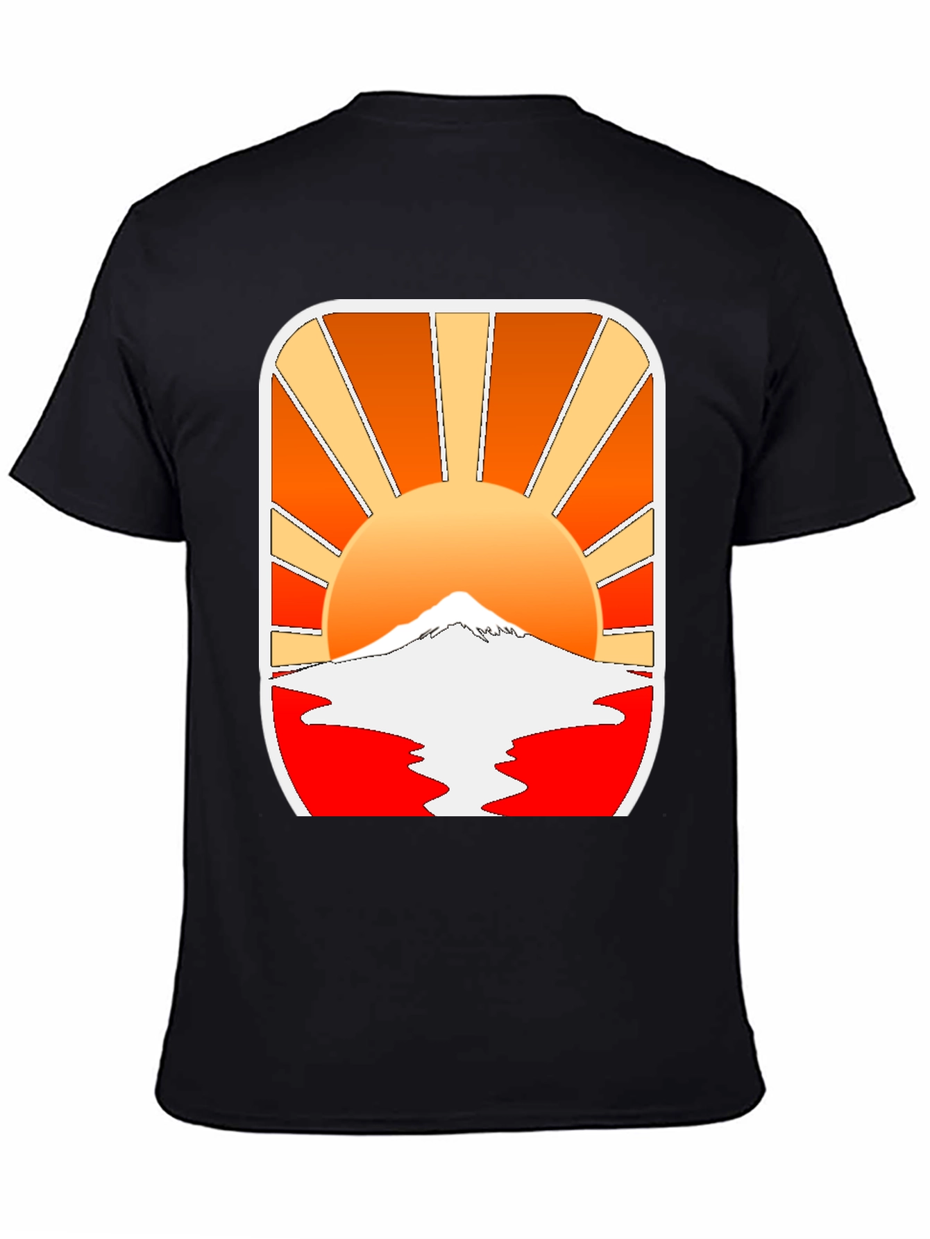 Retro Sunset Graphic Tee - Mountain View