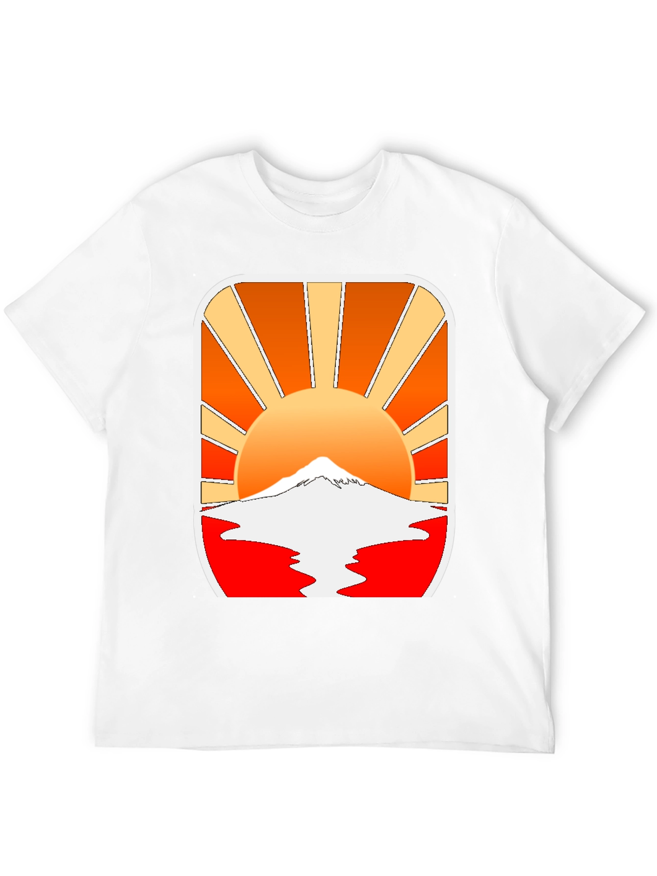 Retro Sunset Graphic Tee - Mountain View