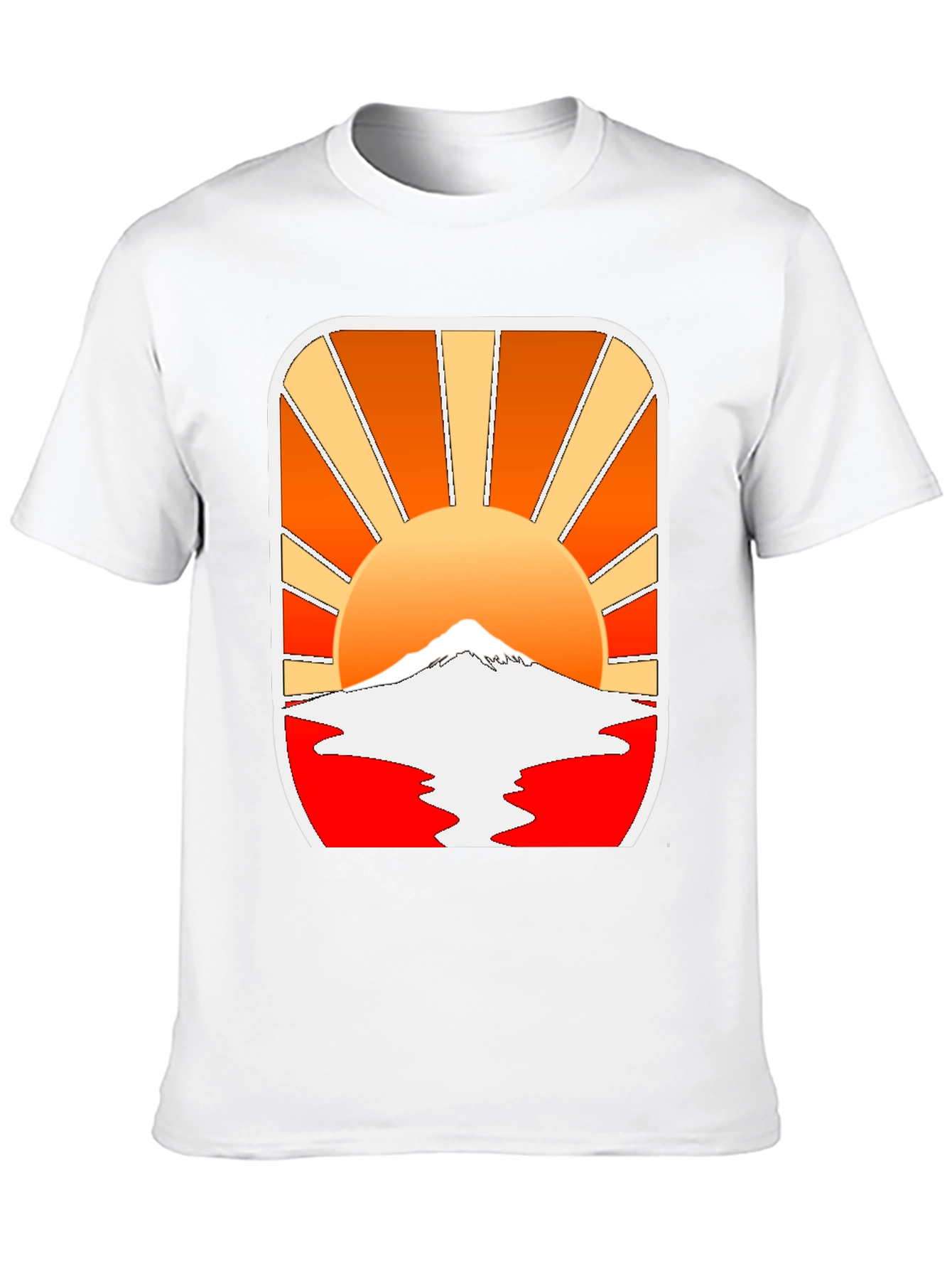 Retro Sunset Graphic Tee - Mountain View