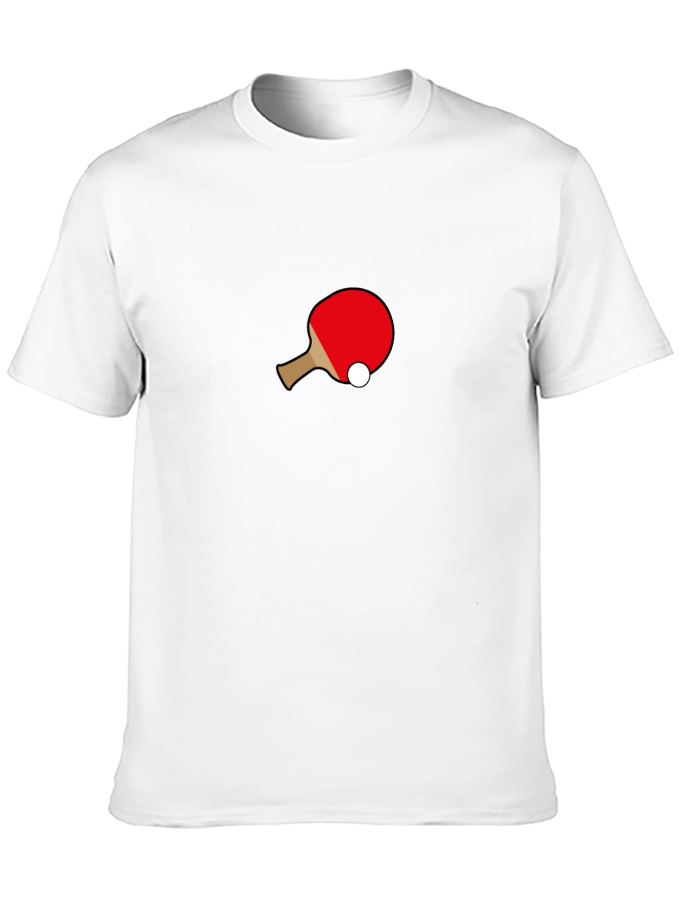 Ping Pong Paddle Graphic Tee - Black Cotton T-Shirt