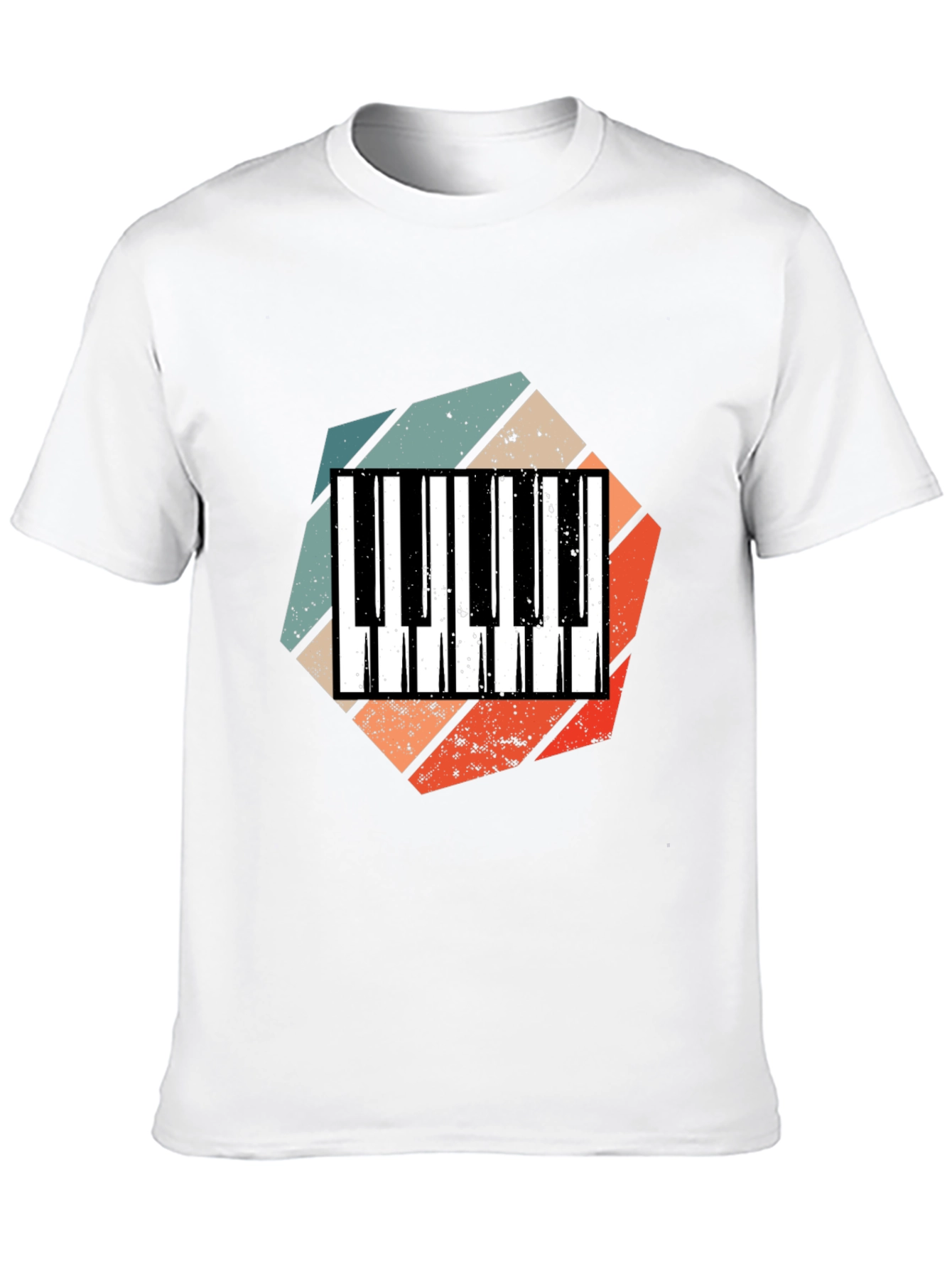 Retro Piano Keys T-Shirt - Music Lover Tee