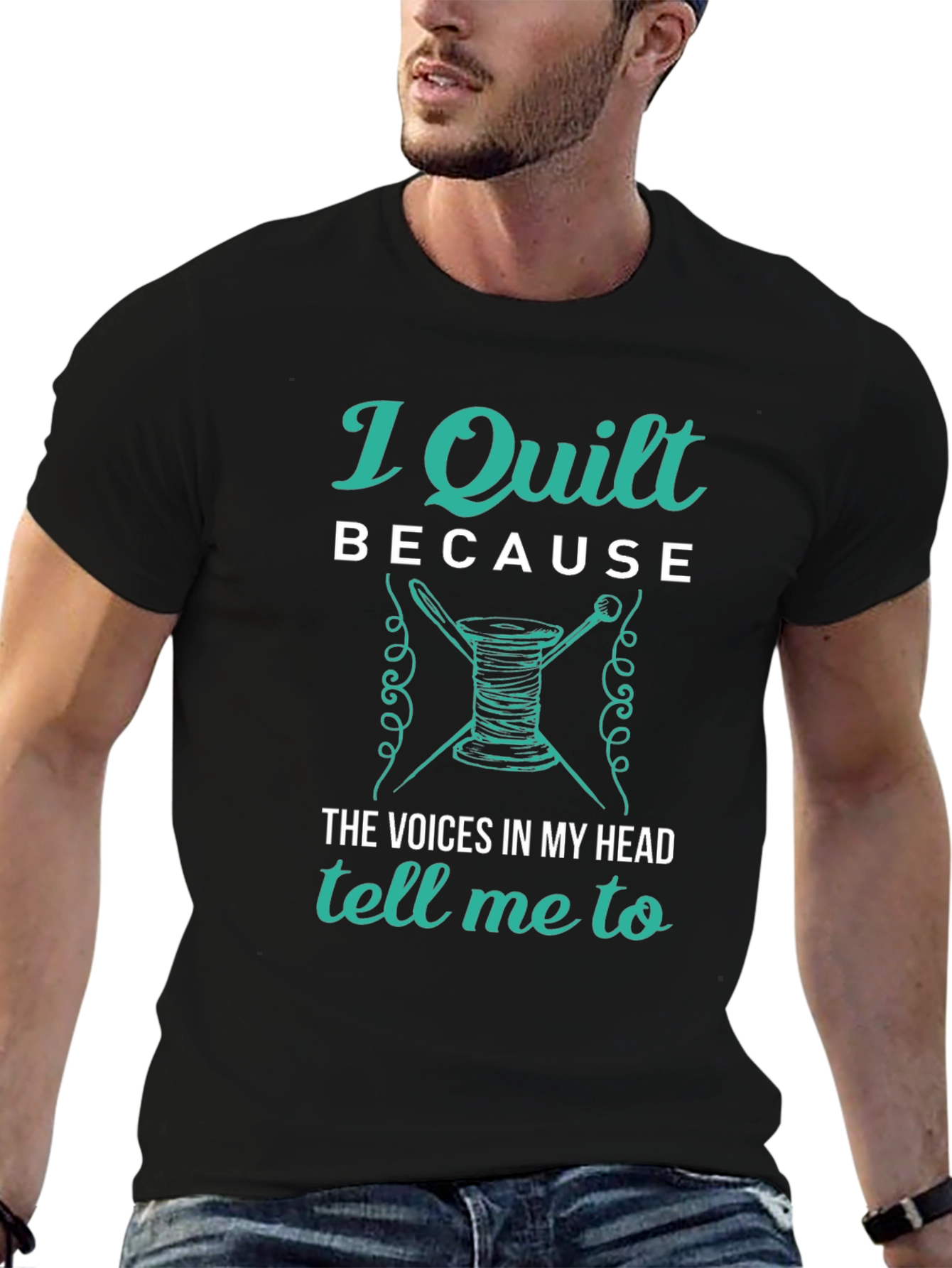 I Quilt Because T-Shirt - Quilting Apparel