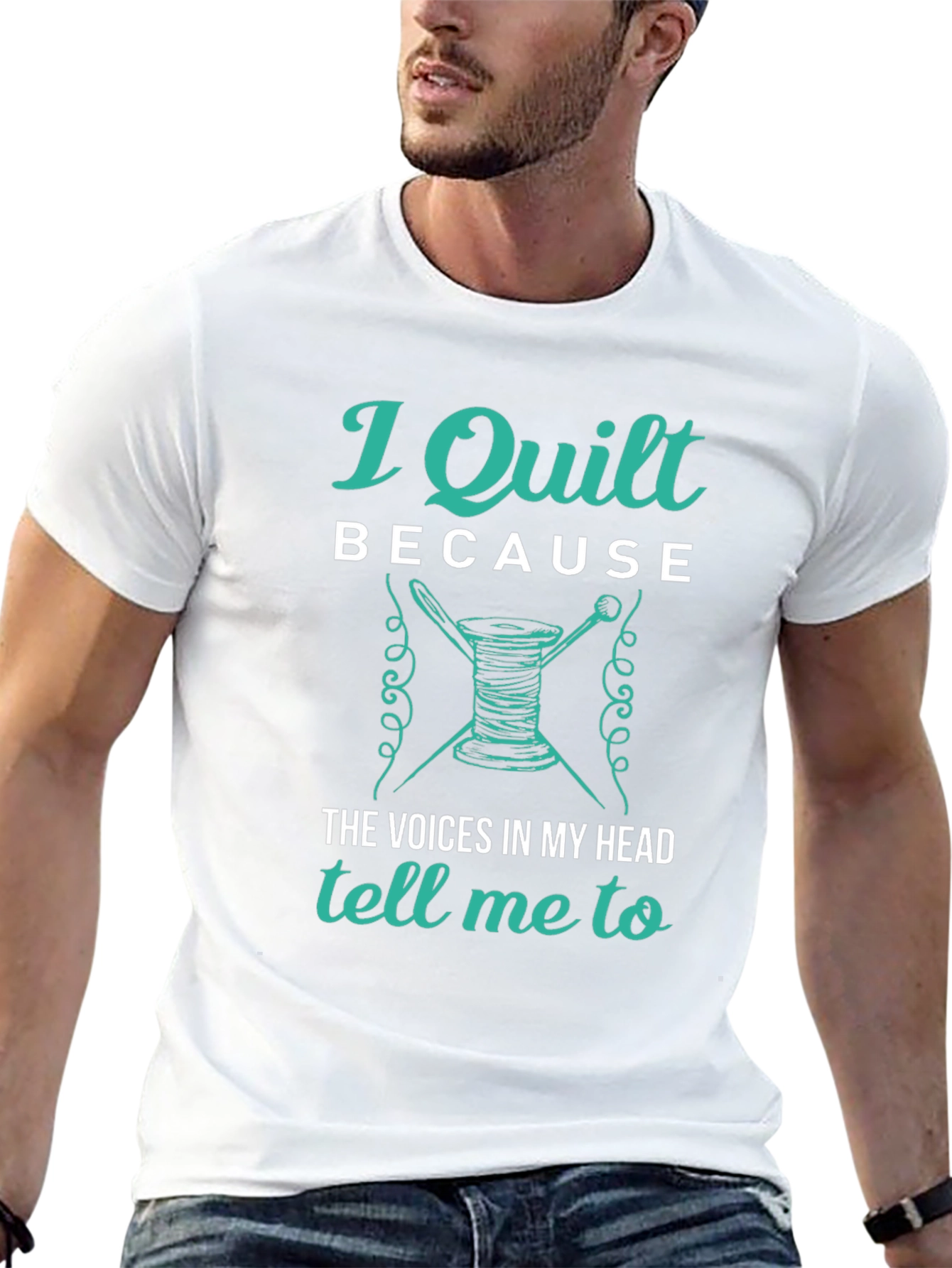 I Quilt Because T-Shirt - Quilting Apparel