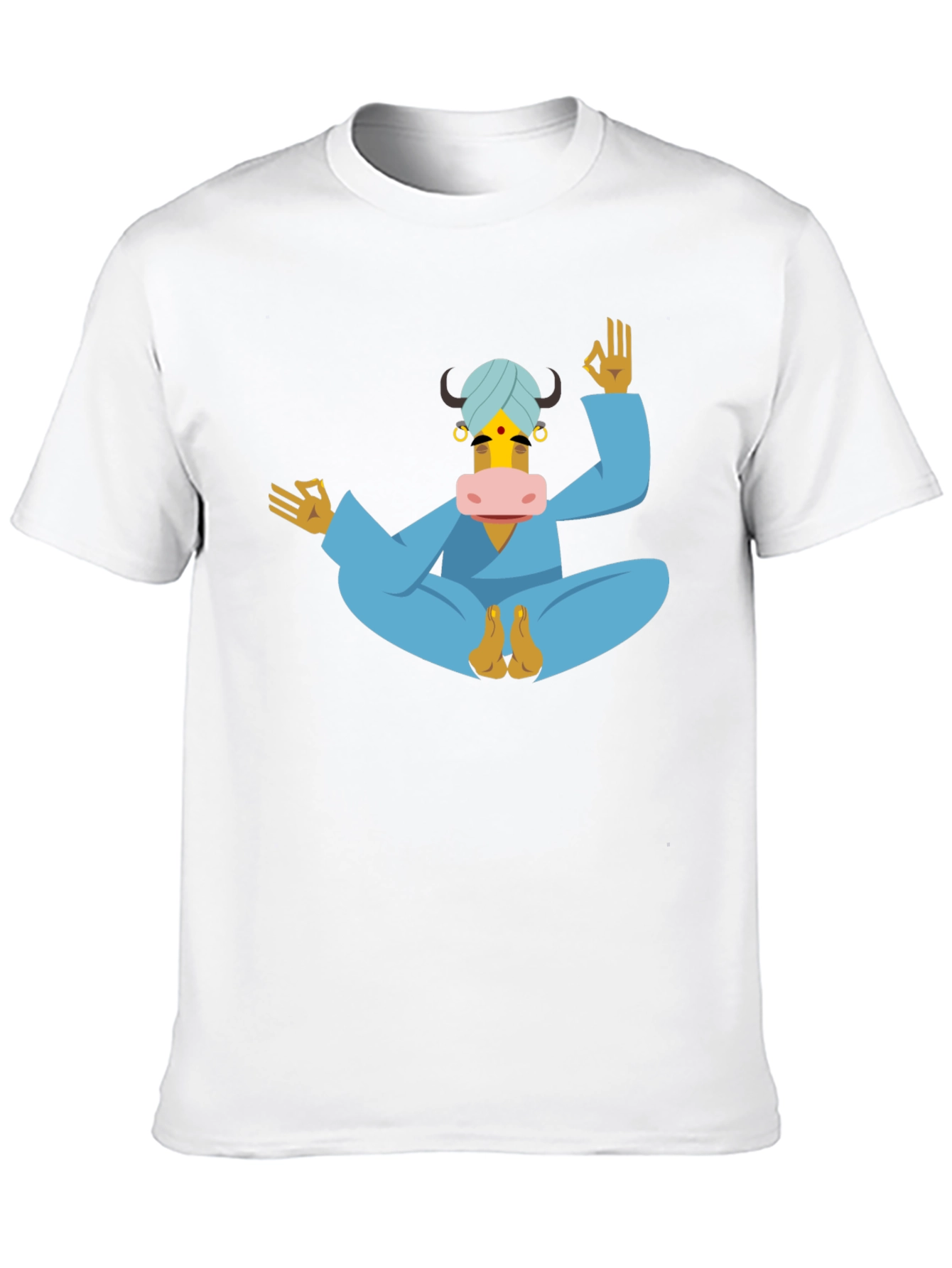 Yoga Cow T-Shirt - Meditating Bull Tee