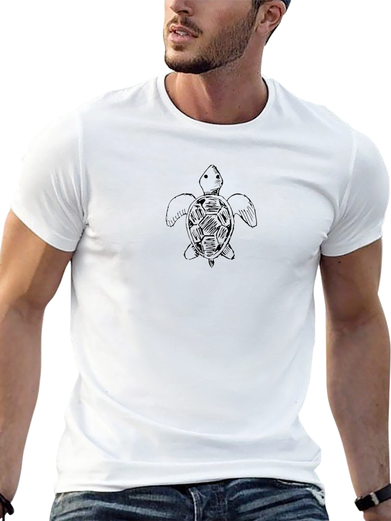 Sea Turtle Graphic Black T-Shirt