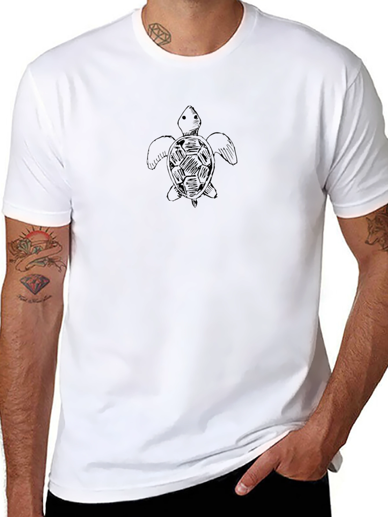 Sea Turtle Graphic Black T-Shirt